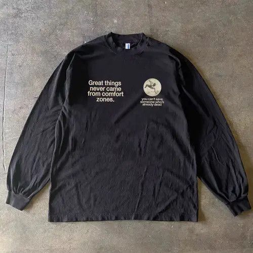 Other Black washed retro moon pattern long sleeve t-shirt Size US L / EU 52-54 / 3 - 6 Thumbnail