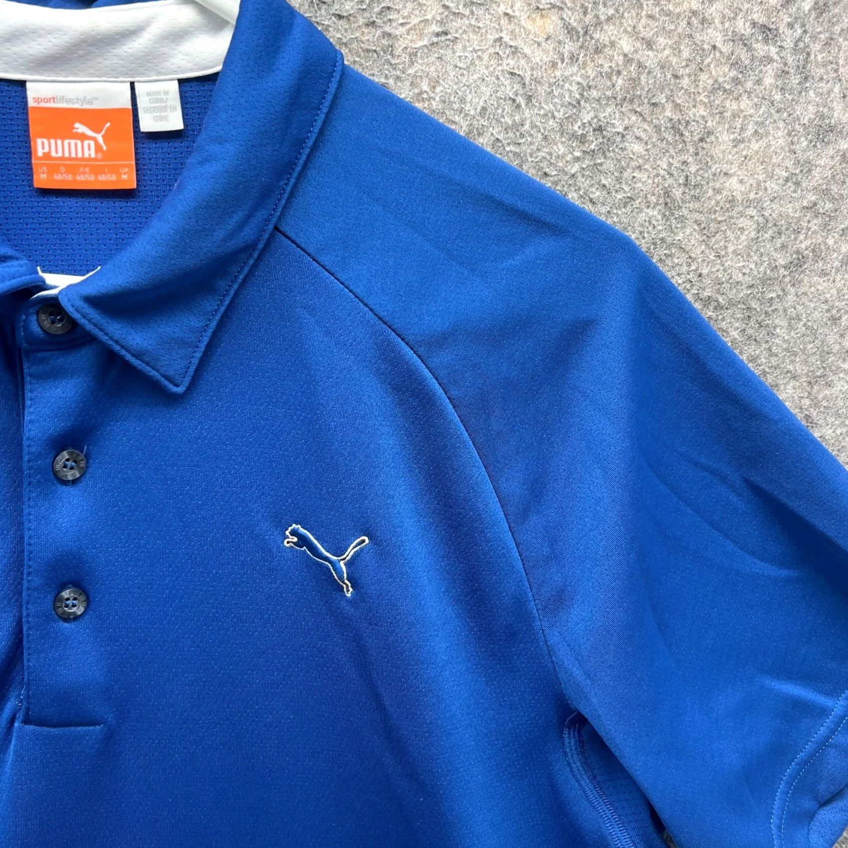 Puma PUMA Polo Shirt Mens Medium Royal Blue Athletic Sport Lifestyle Logo Knit Shirt Polo Size US M / EU 48-50 / 2 - 4 Thumbnail
