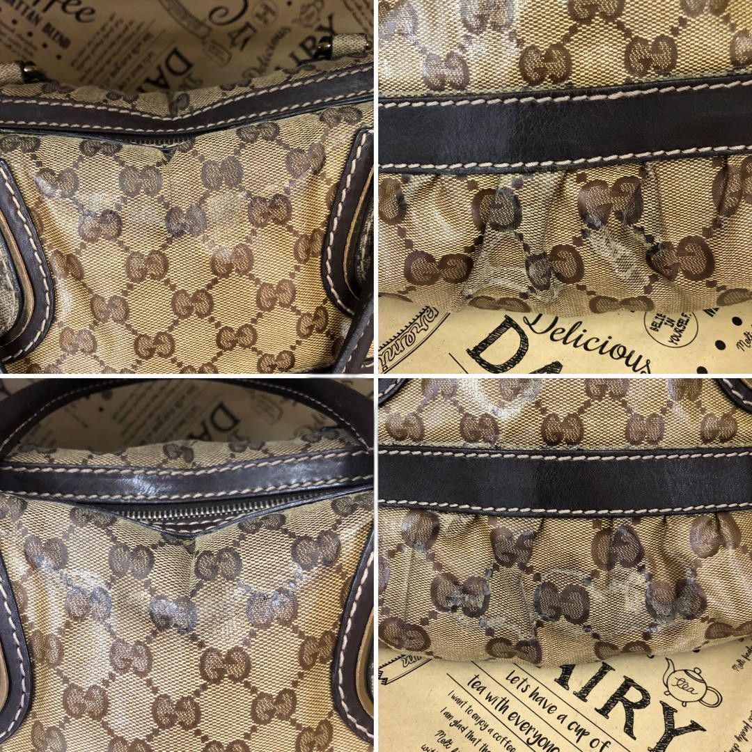 Gucci Gucci - Crystal Handbag Beige Brown Nylon Coated Canvas Size ONE SIZE - 9 Thumbnail