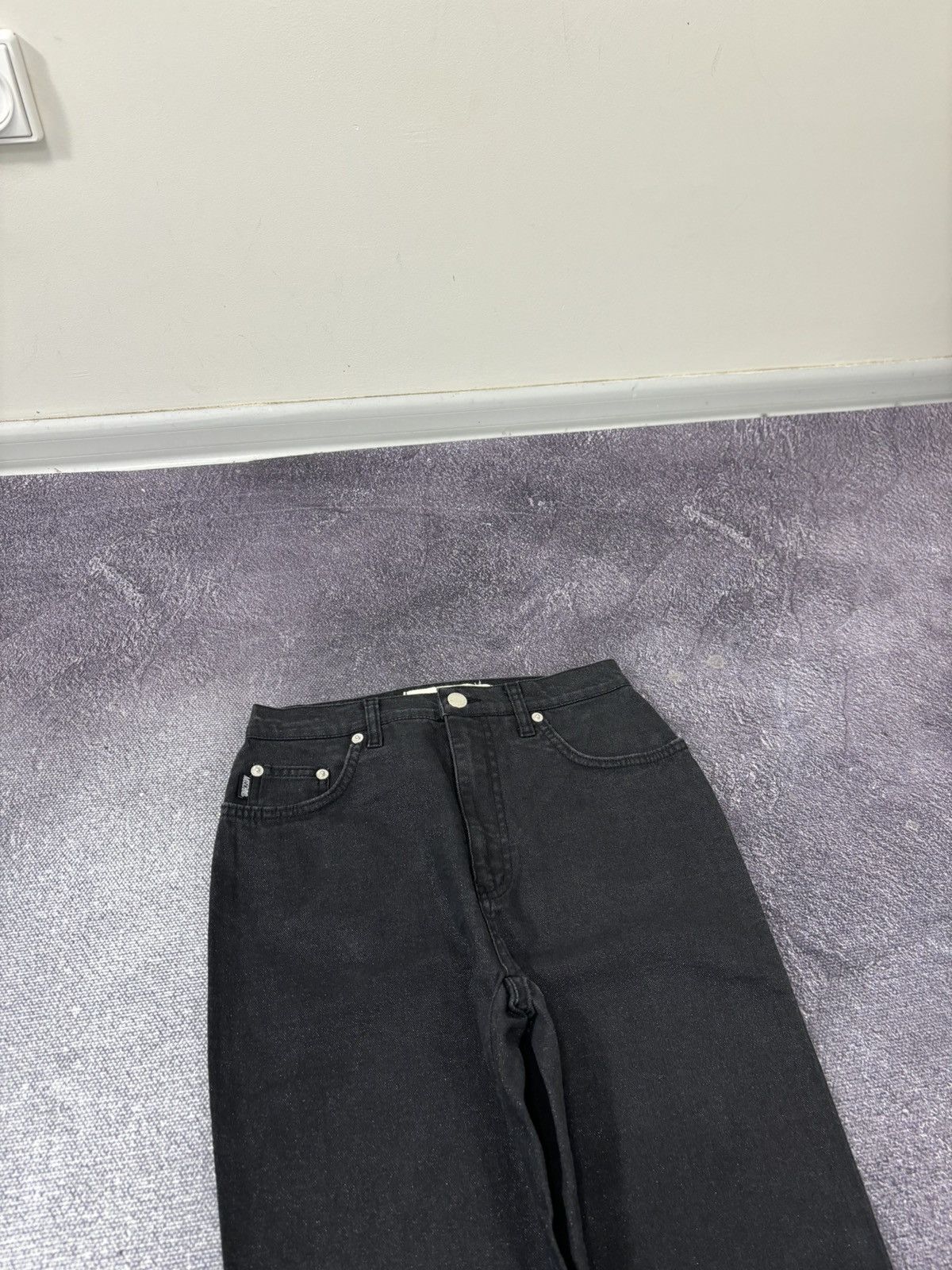 Moschino Vintage Moschino Women’s Skinny Fit Luxury Black Denim Jeans Size 29" - 4 Thumbnail