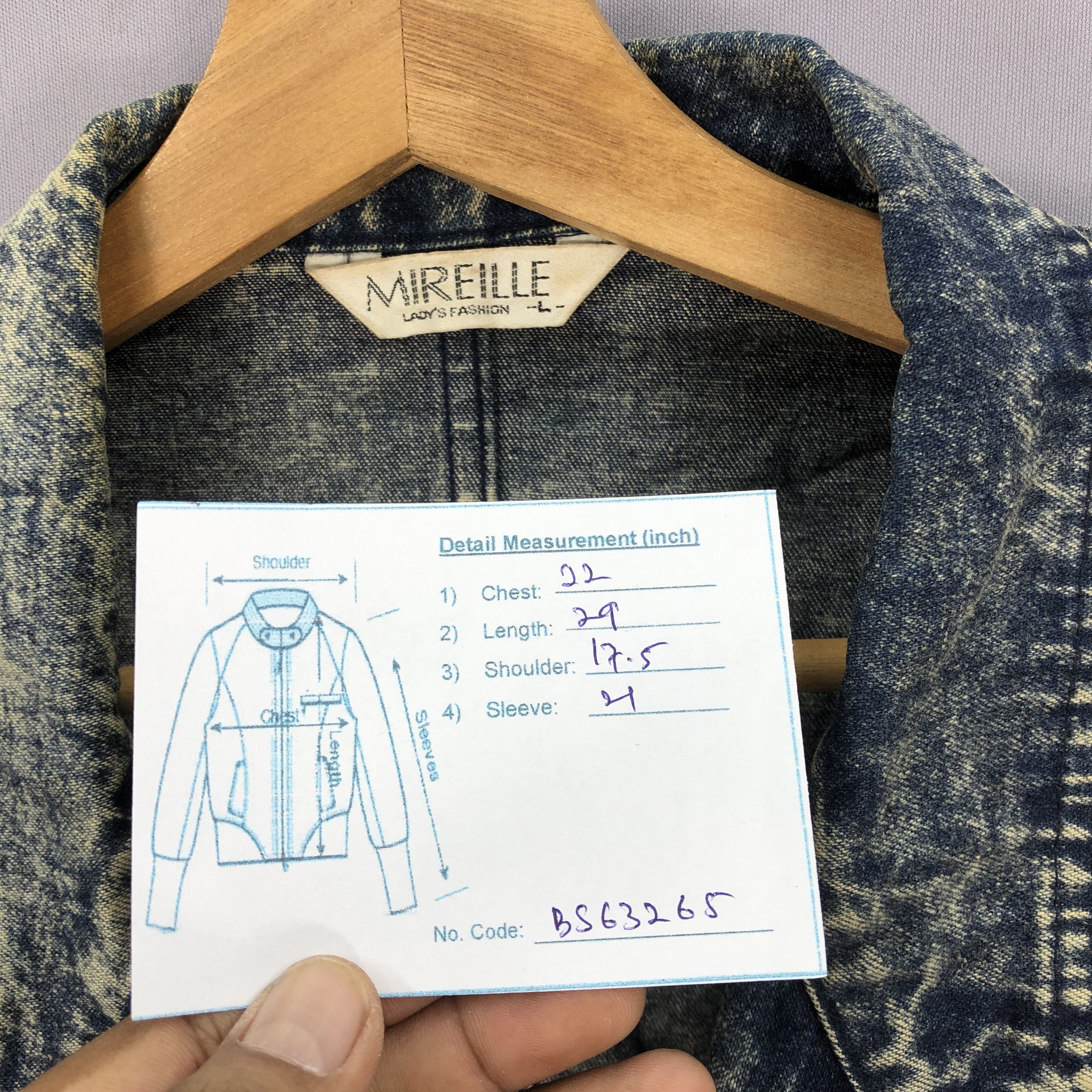 Japanese Brand × Vintage Vintage 90s Mireille Faded Acid Wash Denim Jeans Jacket Size US L / EU 52-54 / 3 - 8 Thumbnail
