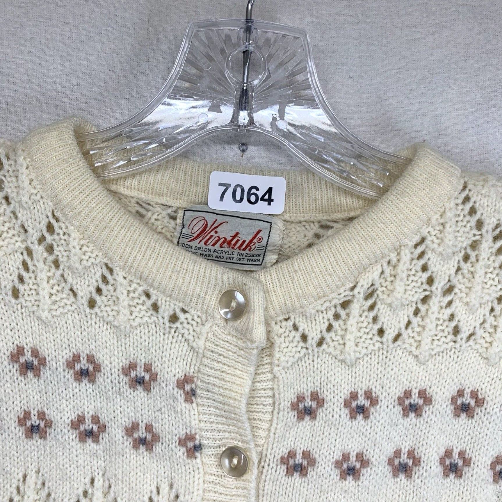 Vintage VINTAGE Wintuk Cardigan Sweater Women's Small Ivory Floral Embroidered 80s Bohemian Womens Size S / US 4 / IT 40 - 3 Thumbnail