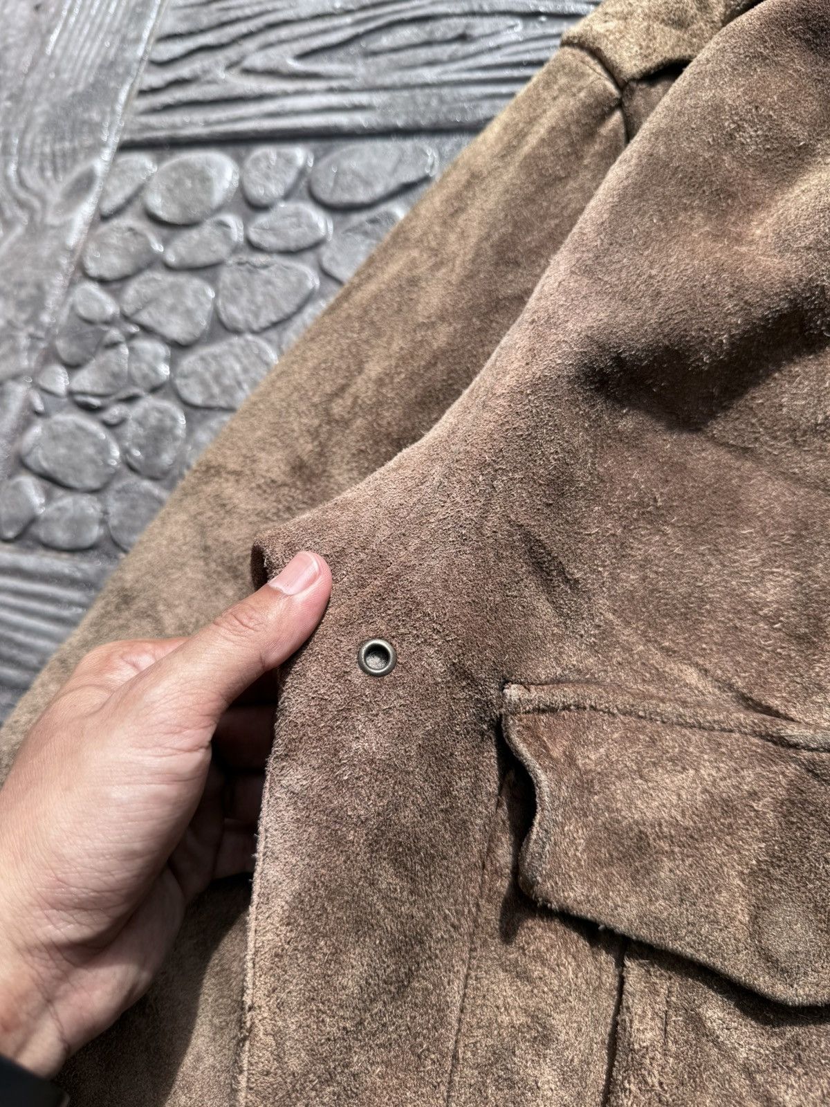 Japanese Brand Vintage 90s Leather Suede Jacket Schott Style Size US L / EU 52-54 / 3 - 5 Thumbnail