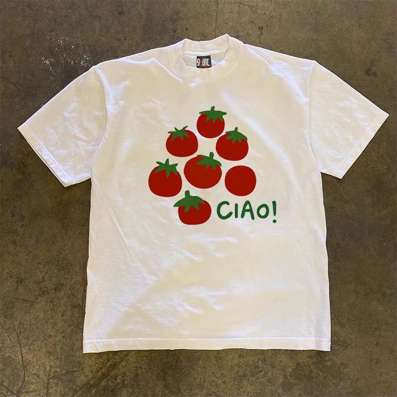 Japanese Brand × Vintage Tomato pattern loose casual retro t-shirt Size US M / EU 48-50 / 2 - 1 Thumbnail