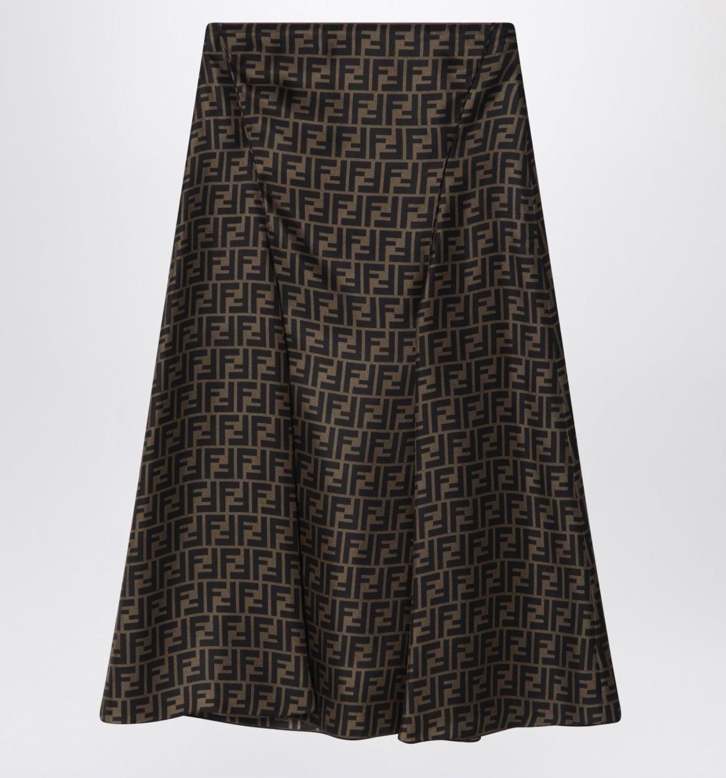 Fendi Fendi Brown FF twill skirt size 38 | Grailed