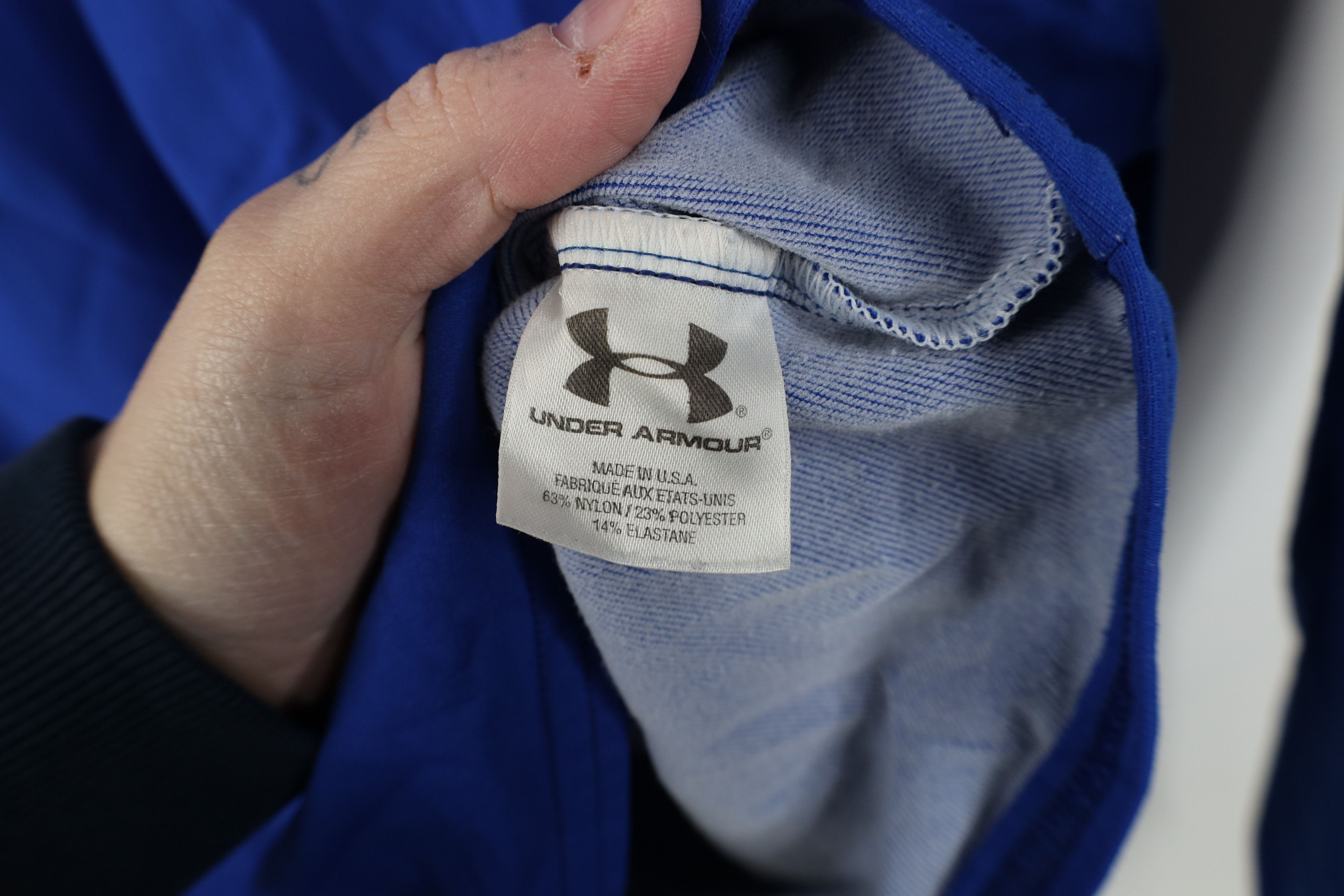 Under Armour Vintage Under Armour Compression Mock Neck T-Shirt Royal USA Size US L / EU 52-54 / 3 - 9 Thumbnail