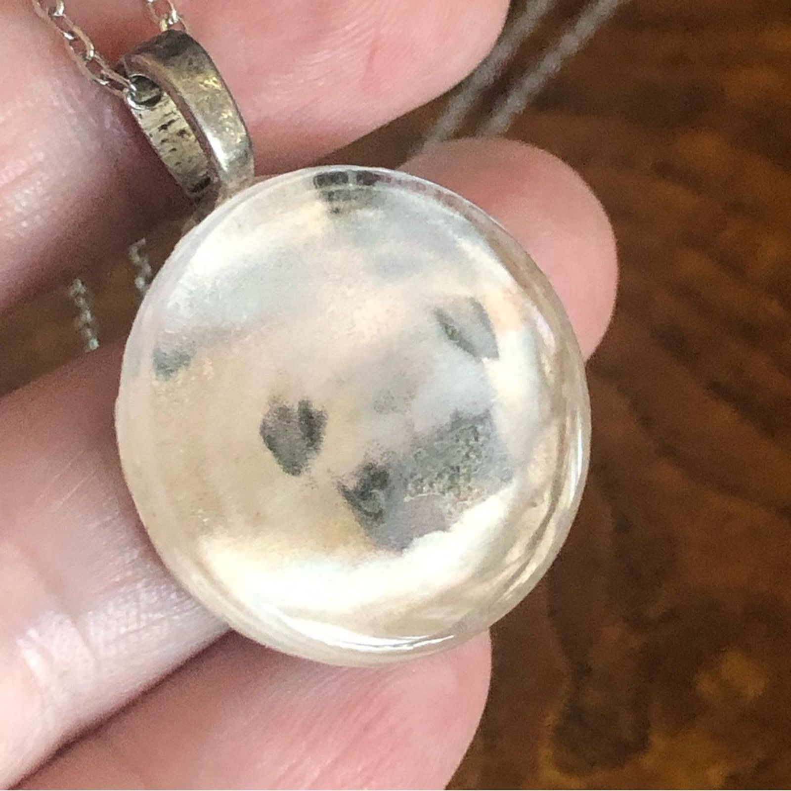 Handmade Handmade glass pug dog photo pendant on chain necklace Size ONE SIZE - 2 Thumbnail