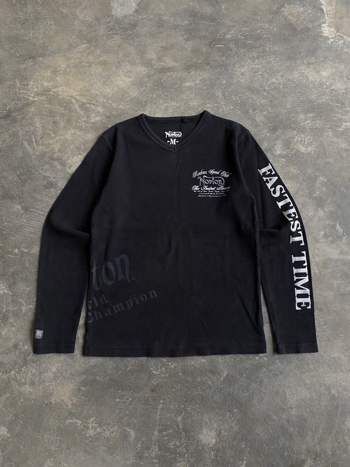 Norton × Vintage Norton Motorcycle "word champion" vintage longsleeve Size US M / EU 48-50 / 2 - 1 Thumbnail