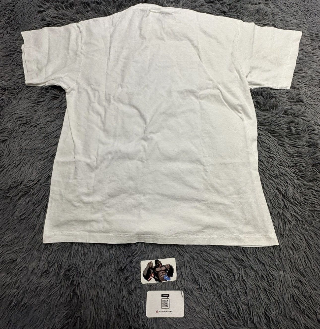Saint Michael SAINT Mxxxxxx Logo Tee White/Blue (Ribon Tee) Size US XL / EU 56 / 4 - 3 Thumbnail