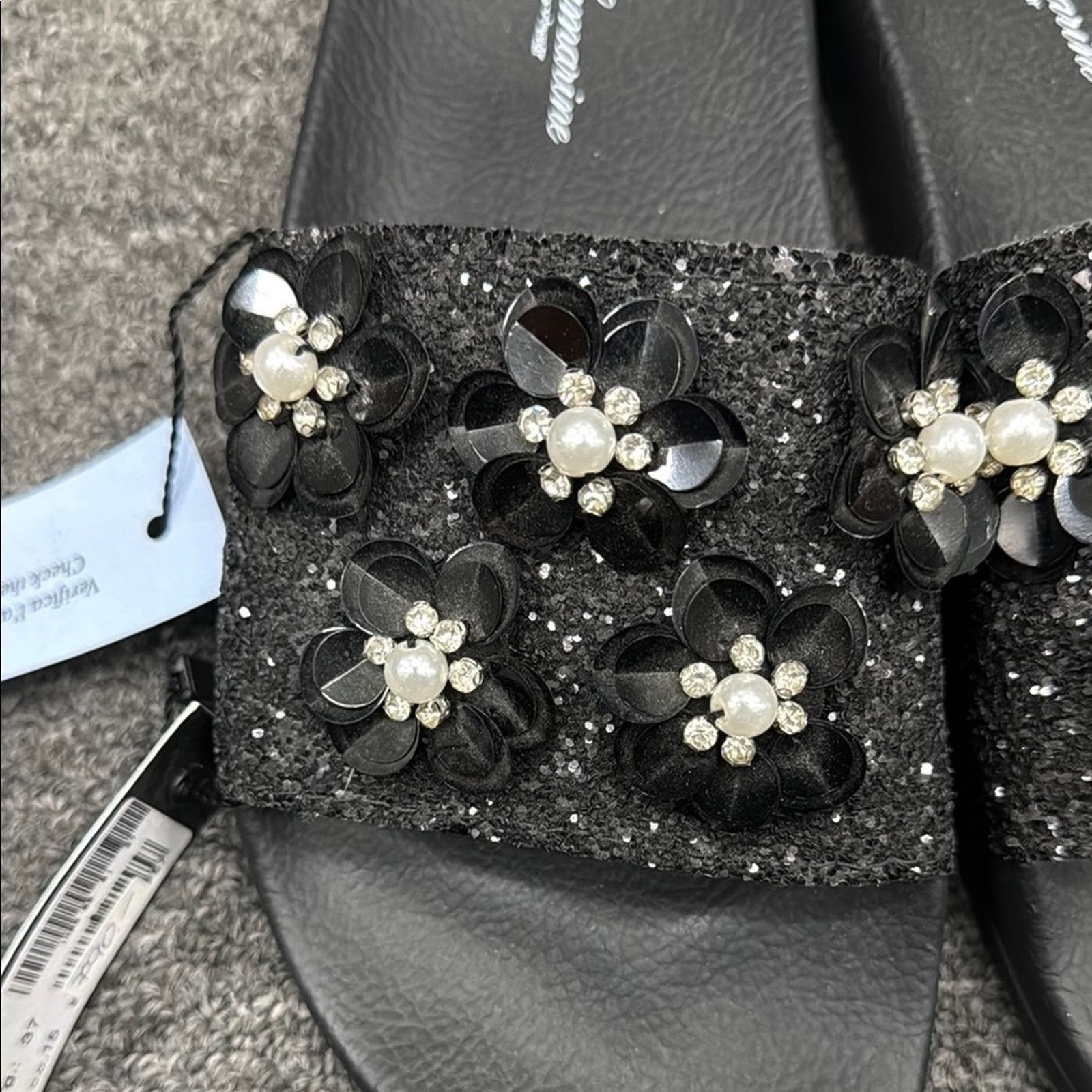 Blumarine NWT Blumarine Black Floral Women's Slides Size 37 US 7 Size US 7 / IT 37 - 3 Thumbnail