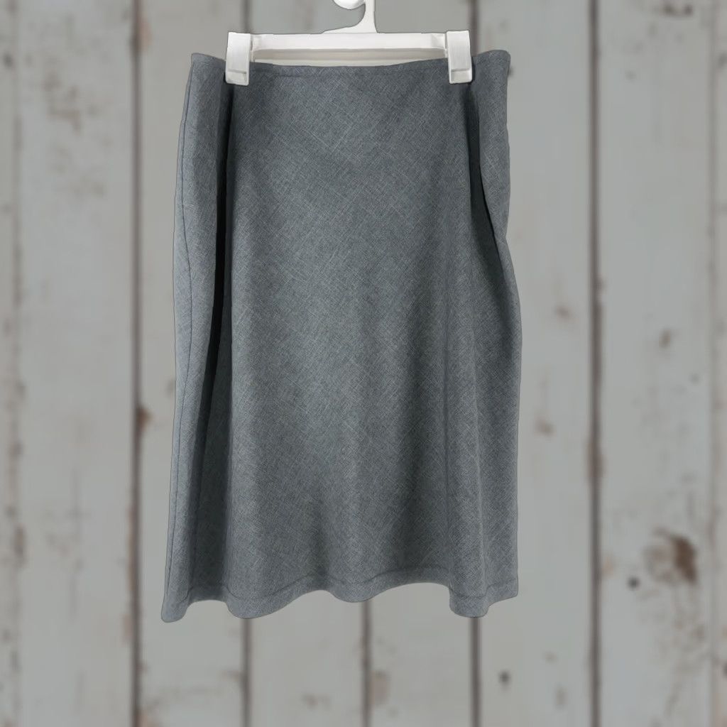 Vintage VINTAGE Cleveland Street Women's Midi A-Line Skirt Size 20 Gray Cotton Spandex Indonesia Size 42" / US 20 - 1 Thumbnail