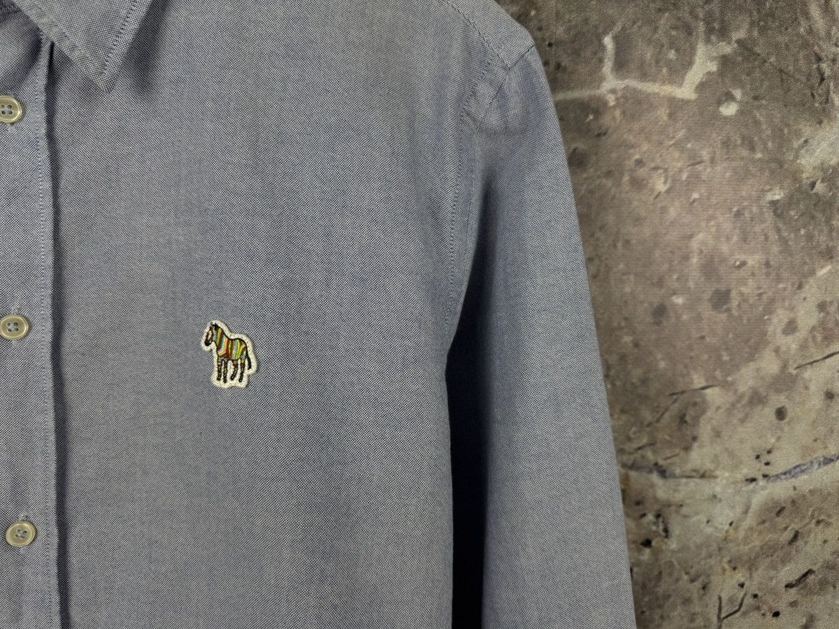 Paul Smith Paul Smith Oxford Shirt Blue Zebra Logo Long Sleeve Cotton Size US M / EU 48-50 / 2 - 5 Thumbnail