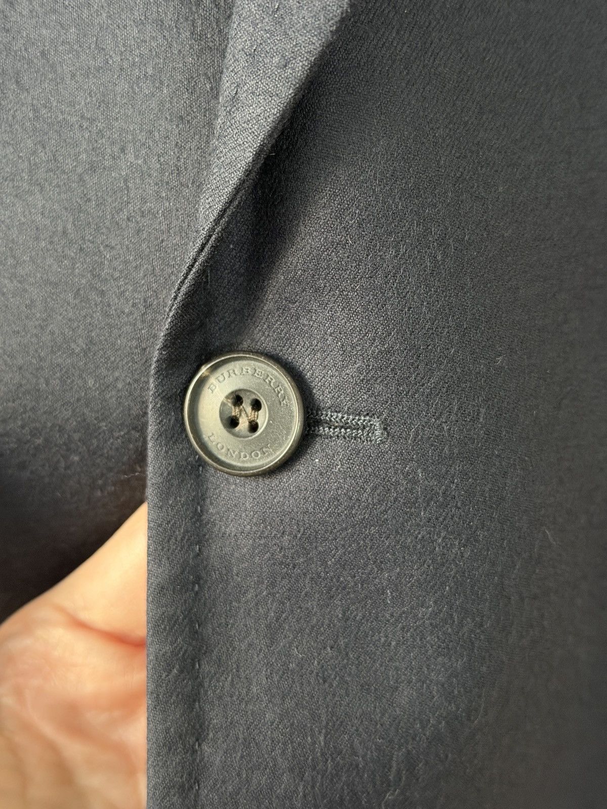 Burberry London Wool Cashmere Blazer with Quilted Vest Insert Navy 56 Size 52R - 6 Thumbnail