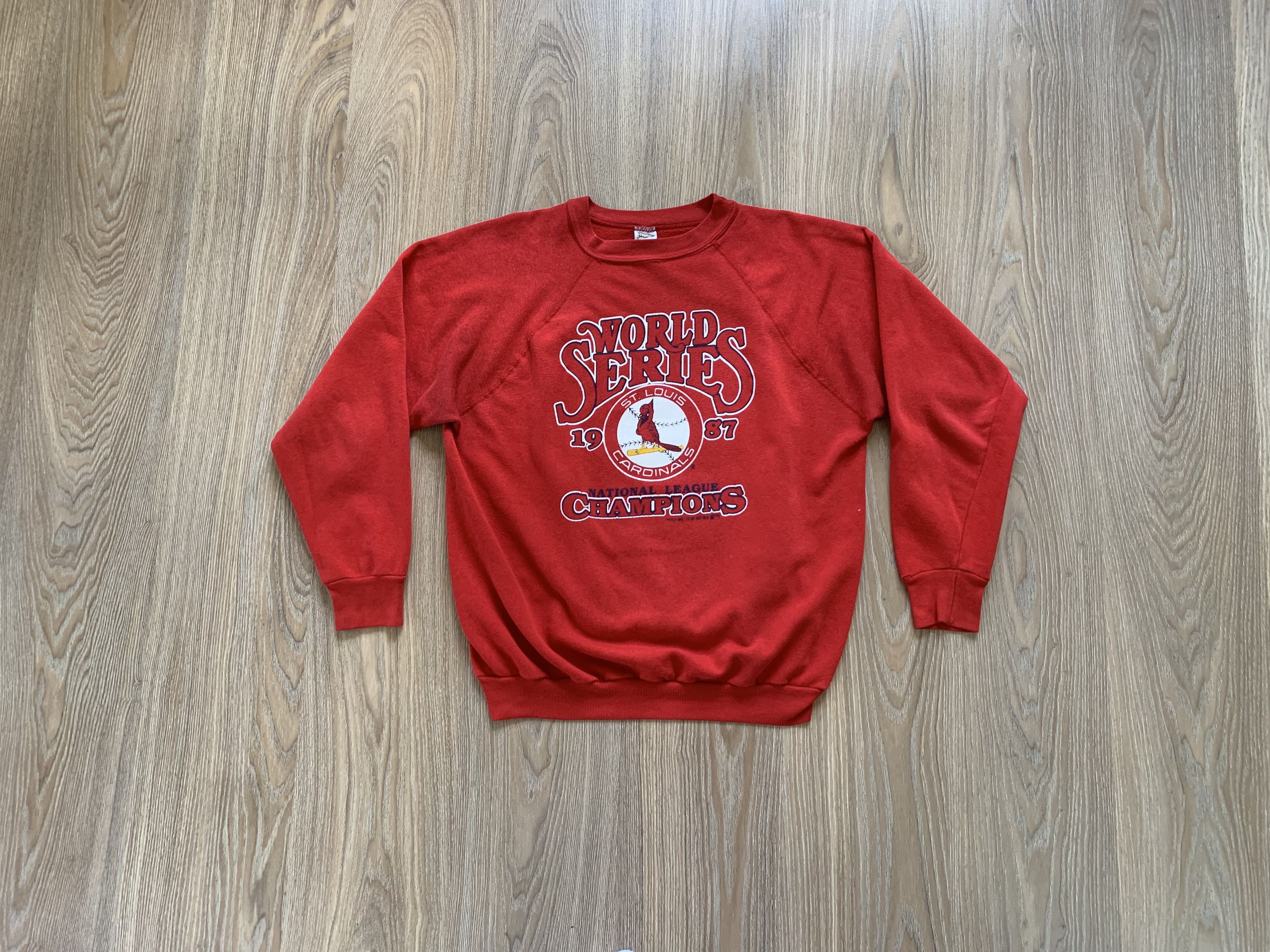 MLB × Vintage Rare St. Louis Cardinals World Series 1987 Sweatshirt Size US XL / EU 56 / 4 - 10 Thumbnail