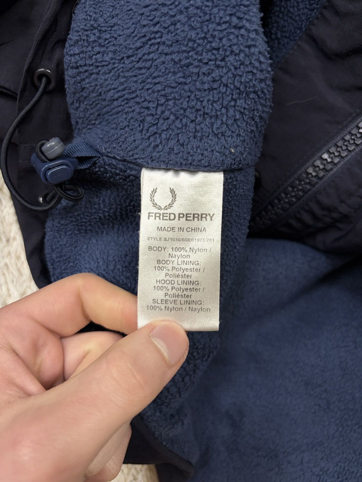 Fred Perry Fred Perry jacket Mountain Parka navy blue patch pocket men Size US S / EU 44-46 / 1 - 5 Thumbnail
