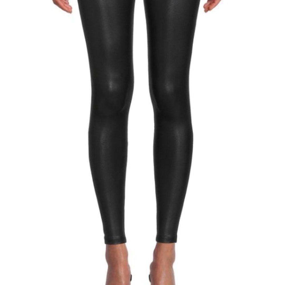 Designer CT1031a Time and Tru Faux Leather Leggings BLACK NWOT 2X Size 42" / US 20 - 2 Thumbnail