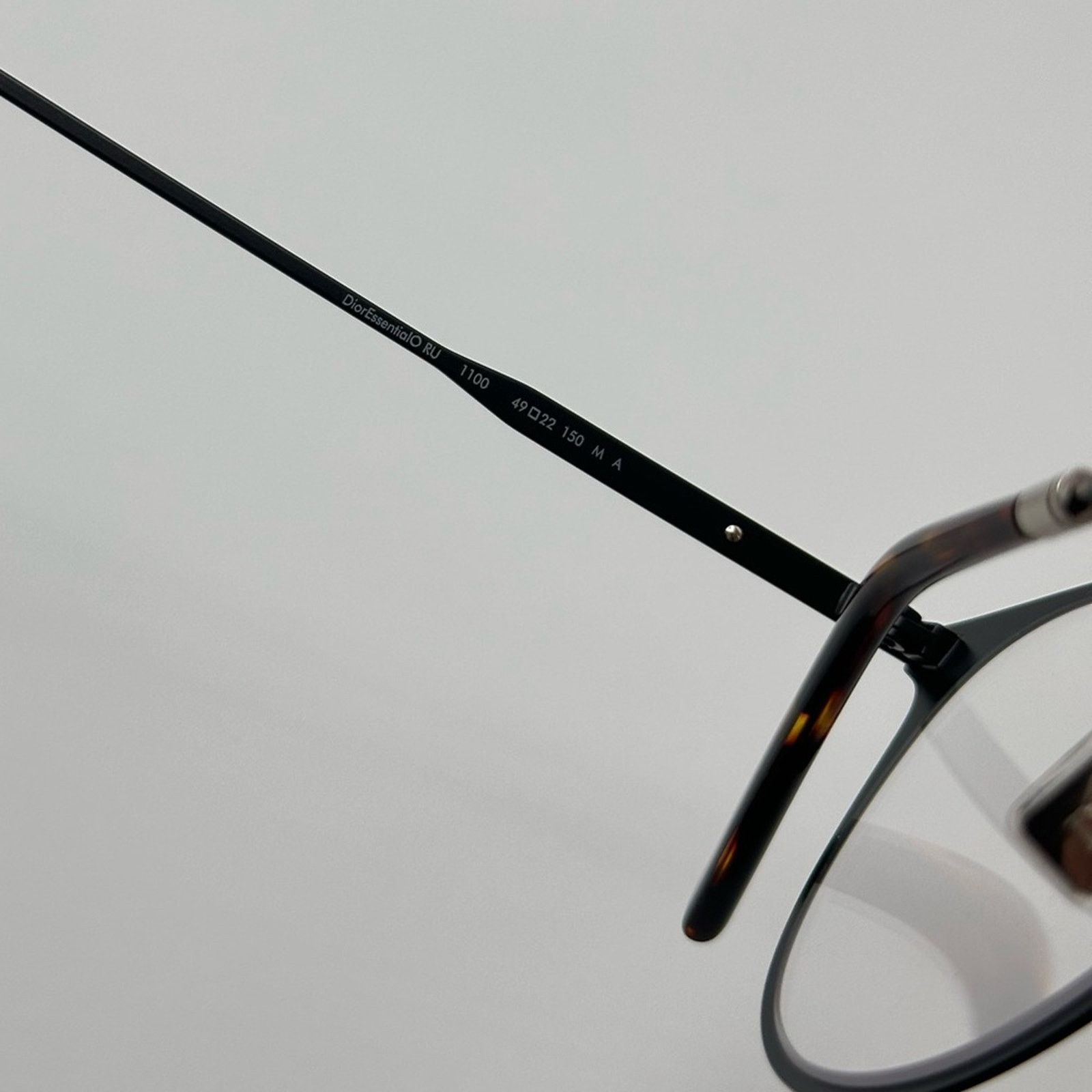 Dior NEW Dior Eyeglasses Phantos DiorEssentialO RU 1100 Black Men Size ONE SIZE - 7 Thumbnail