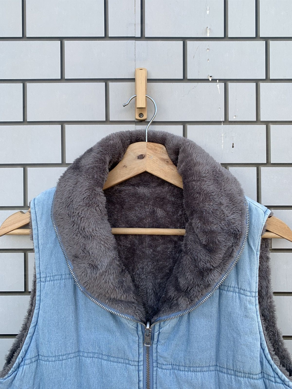 Indigo × Japanese Brand Vintage Japanese Brand Look Jeans Reversible Vest Size US M / EU 48-50 / 2 - 6 Thumbnail