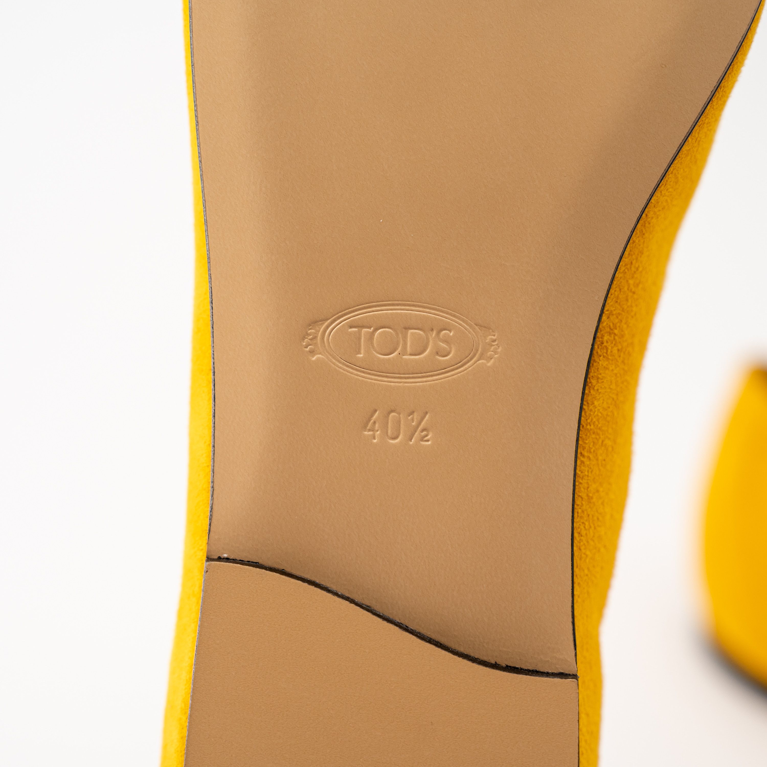 Tod's 40.5 10.5US - Tod's Kate Suede Loafers Yellow Net-a-Porter Size US 10.5 / IT 40.5 - 8 Thumbnail