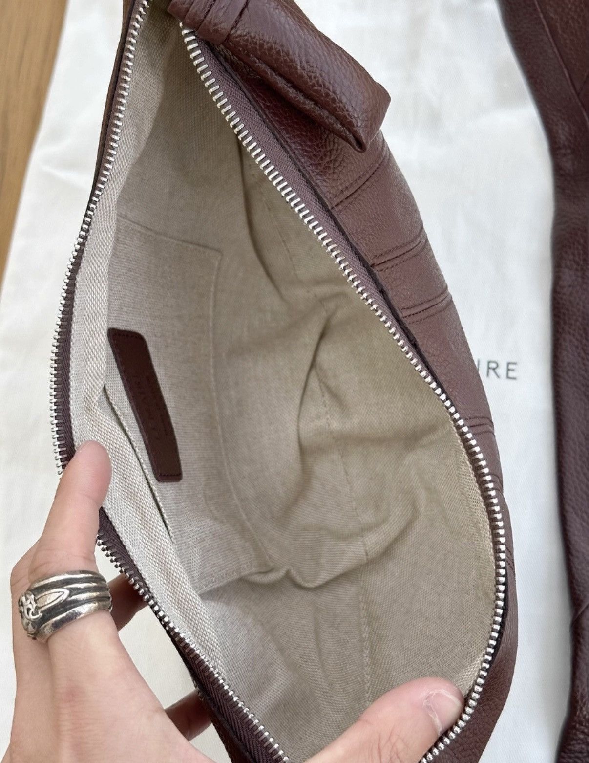 Lemaire Lemaire Croissant Bag Pecan Calfskin Size ONE SIZE - 6 Thumbnail