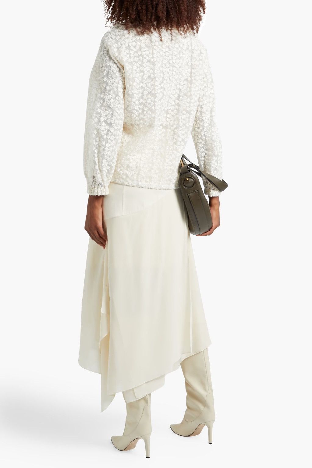 Akris AKRIS Clelia Embroidered organza jacket Ivory Size US 8 Size M / US 6-8 / IT 42-44 - 2 Thumbnail