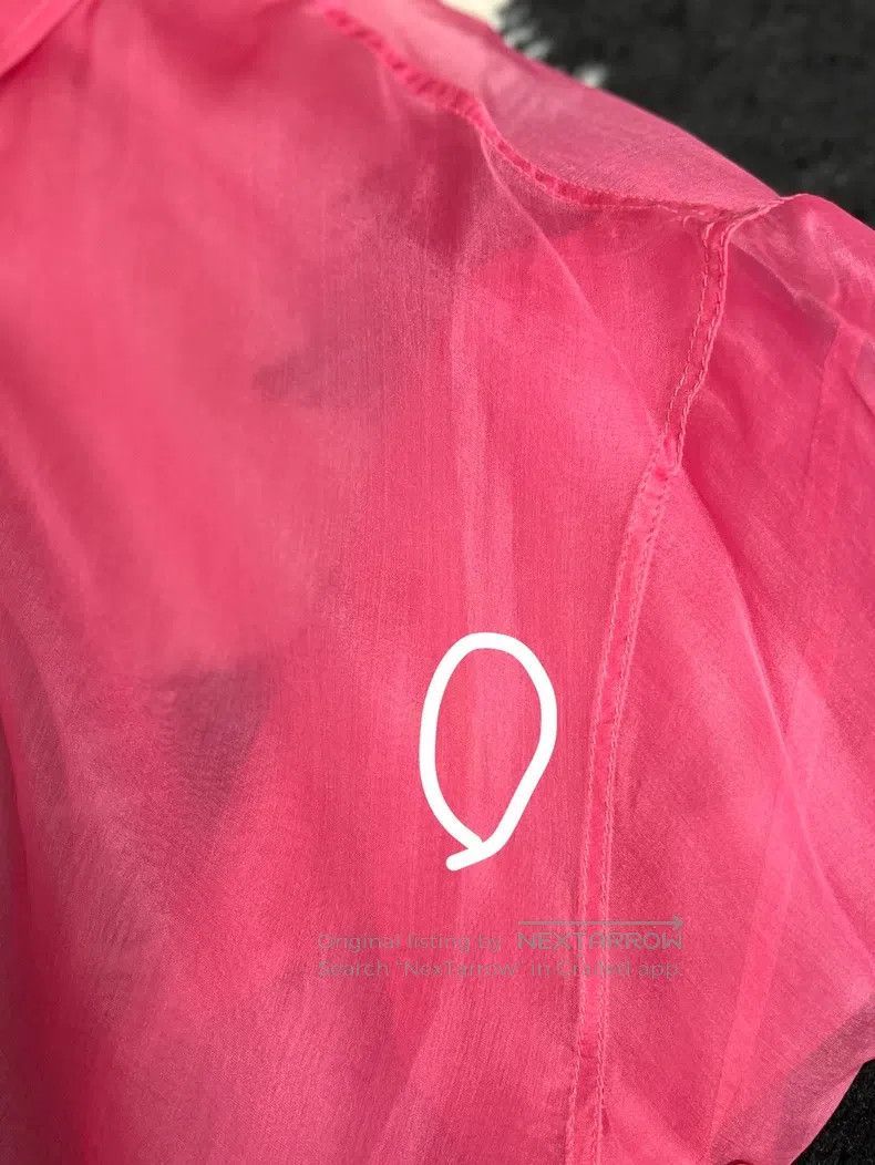 Dries Van Noten Dries Van Noten Pink silk see-through shirt Size L / US 10 / IT 46 - 9 Thumbnail