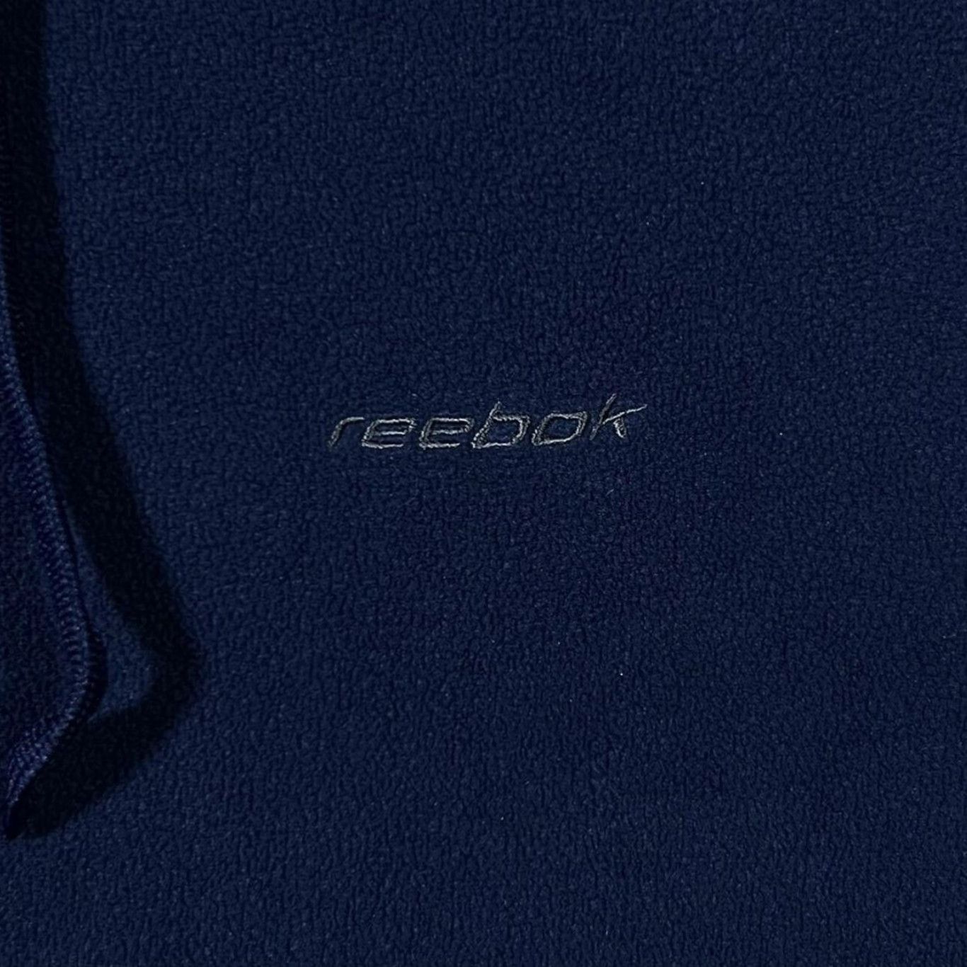 Reebok Reebok Navy Blue Mini Logo Fleece Zip Hoodie Women's UK14 Size XL / US 12-14 / IT 48-50 - 4 Thumbnail