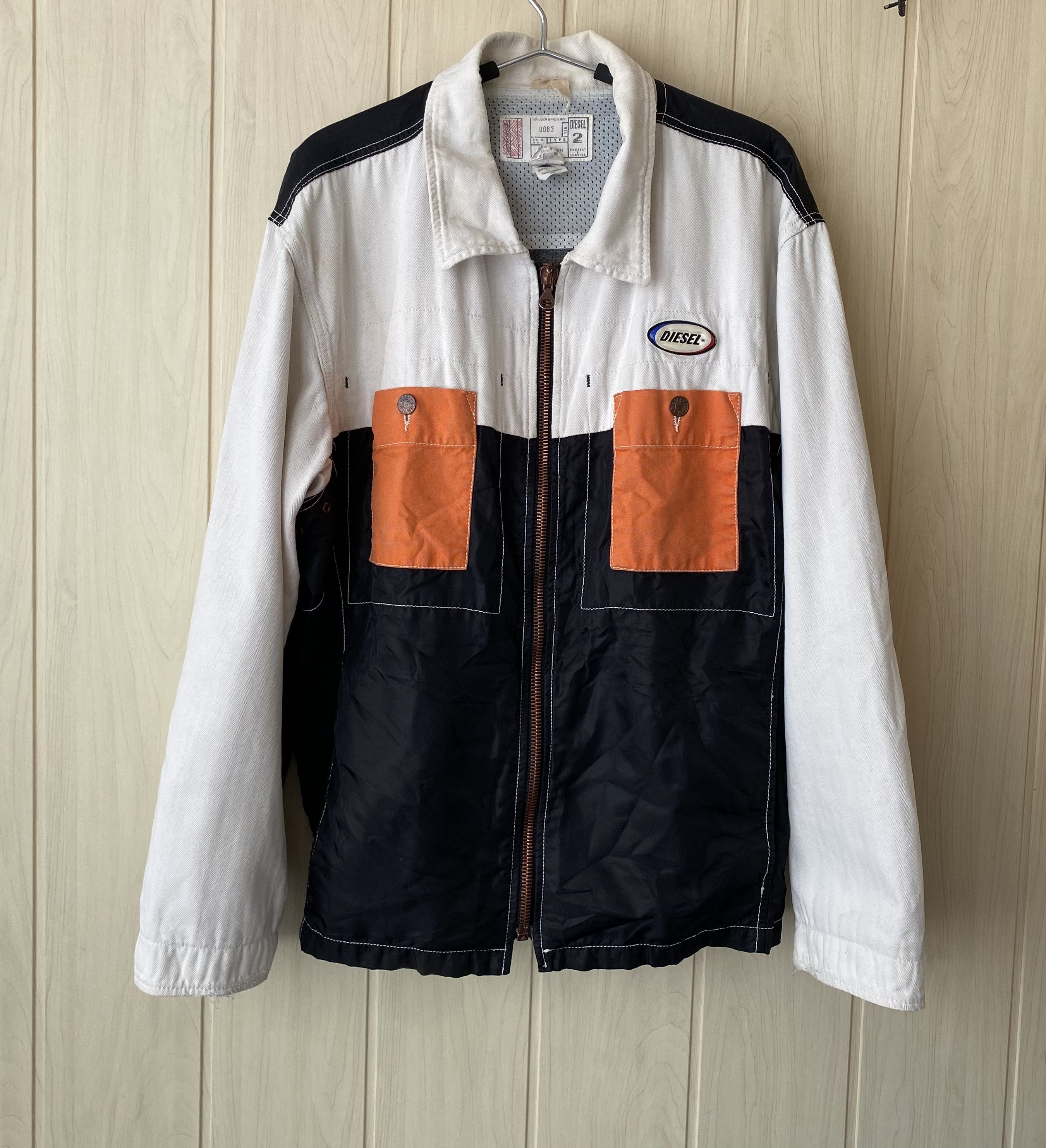 image of Archival Clothing x Diesel Vintage Diesel Racing Bomber Jacket in Black/Beige, Men's (Size Large)