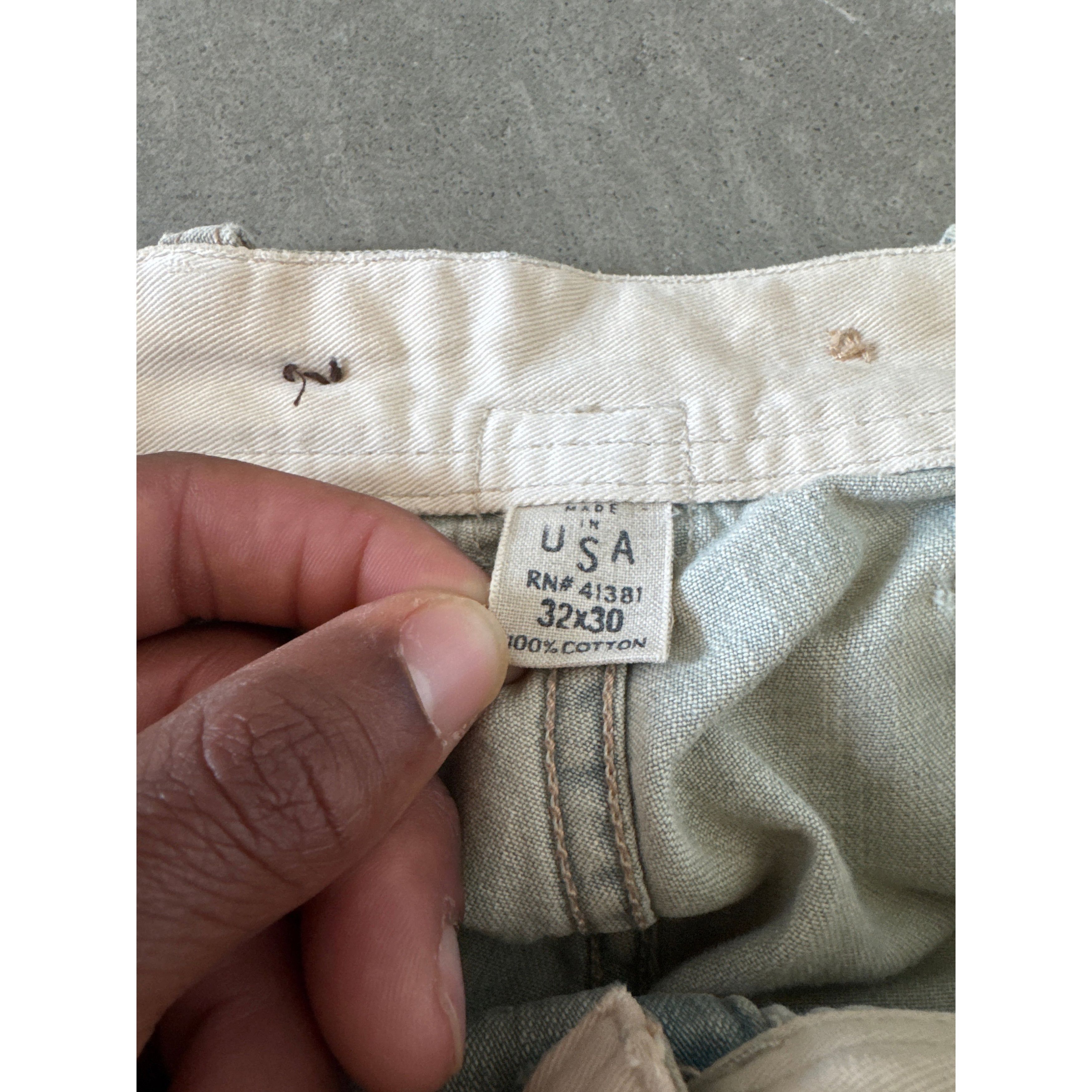 RRL Ralph Lauren RRL by Polo Ralph Lauren Indigo Distressed Patchwork Selvedg Size US 32 / EU 48 - 4 Thumbnail