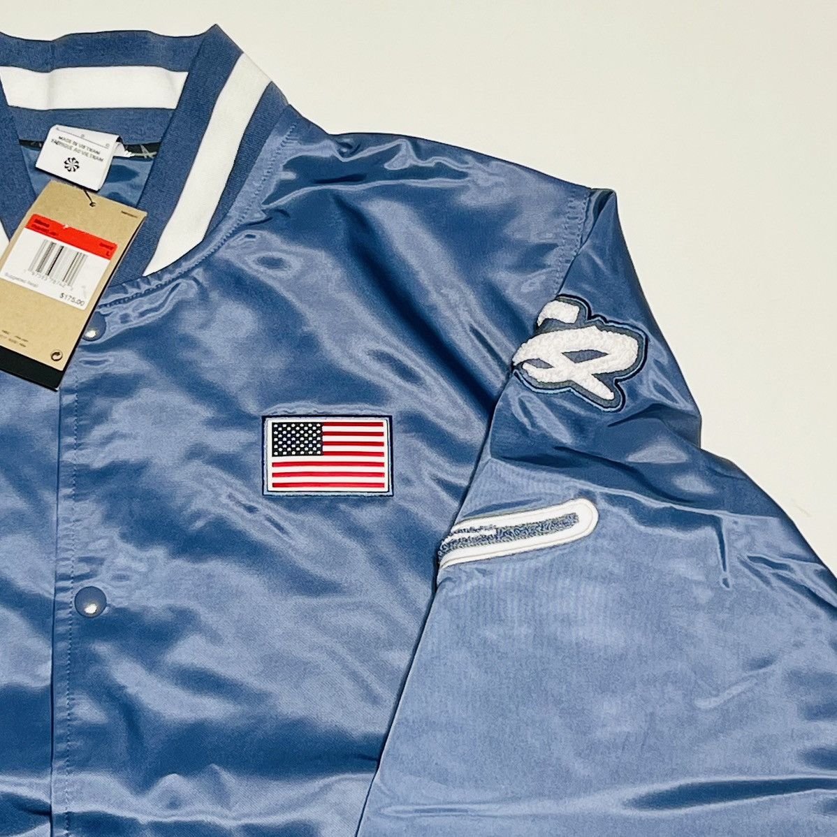 Nike Nike USA Dugout Breaking Satin Jacket Blue / Navy FN9460-491 Size US L / EU 52-54 / 3 - 2 Thumbnail