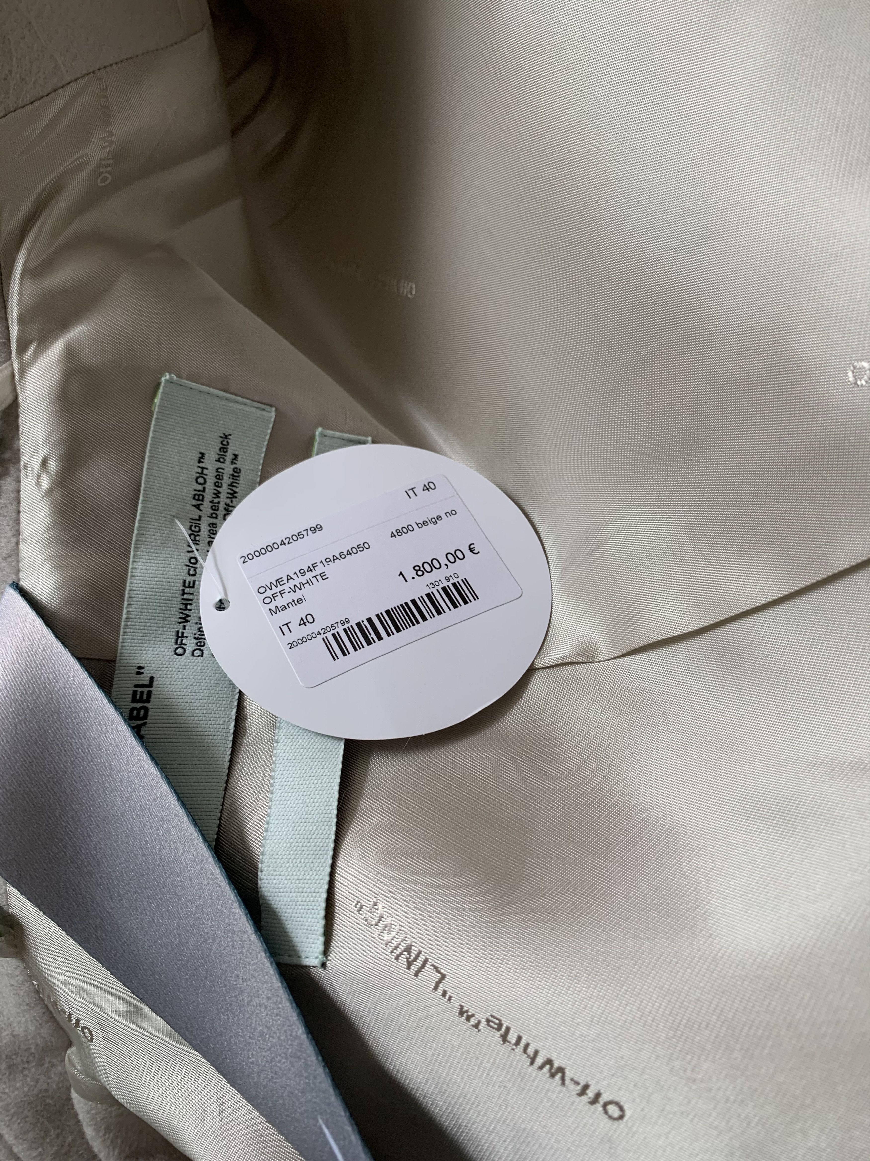 Off-White Off White Coat by Virgil Abloth with Painting Size S / US 4 / IT 40 - 4 Thumbnail