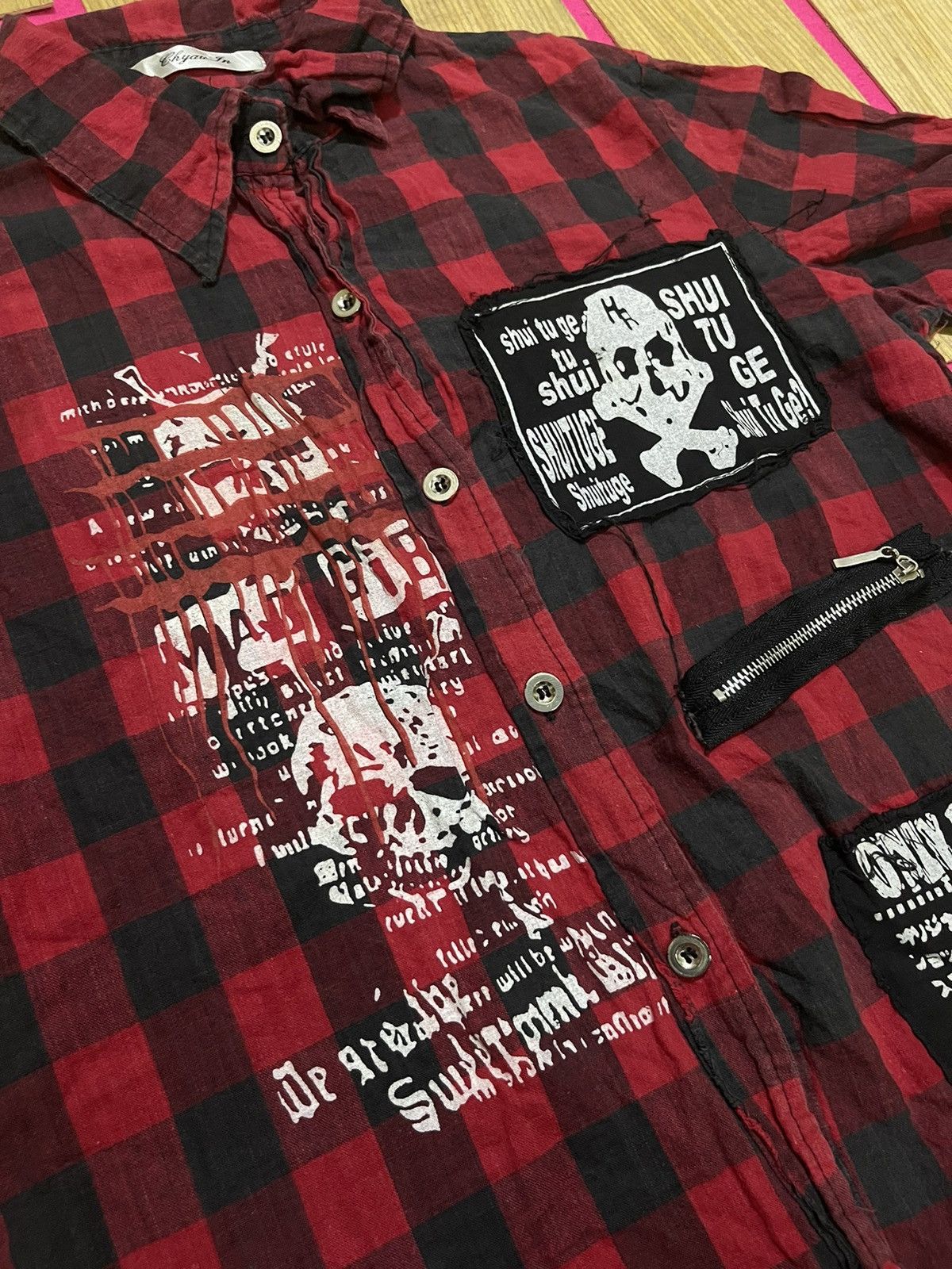 If Six Was Nine Y2K CHYAN IN short sleeve shirt skull ifsix style Size M / US 6-8 / IT 42-44 - 3 Thumbnail