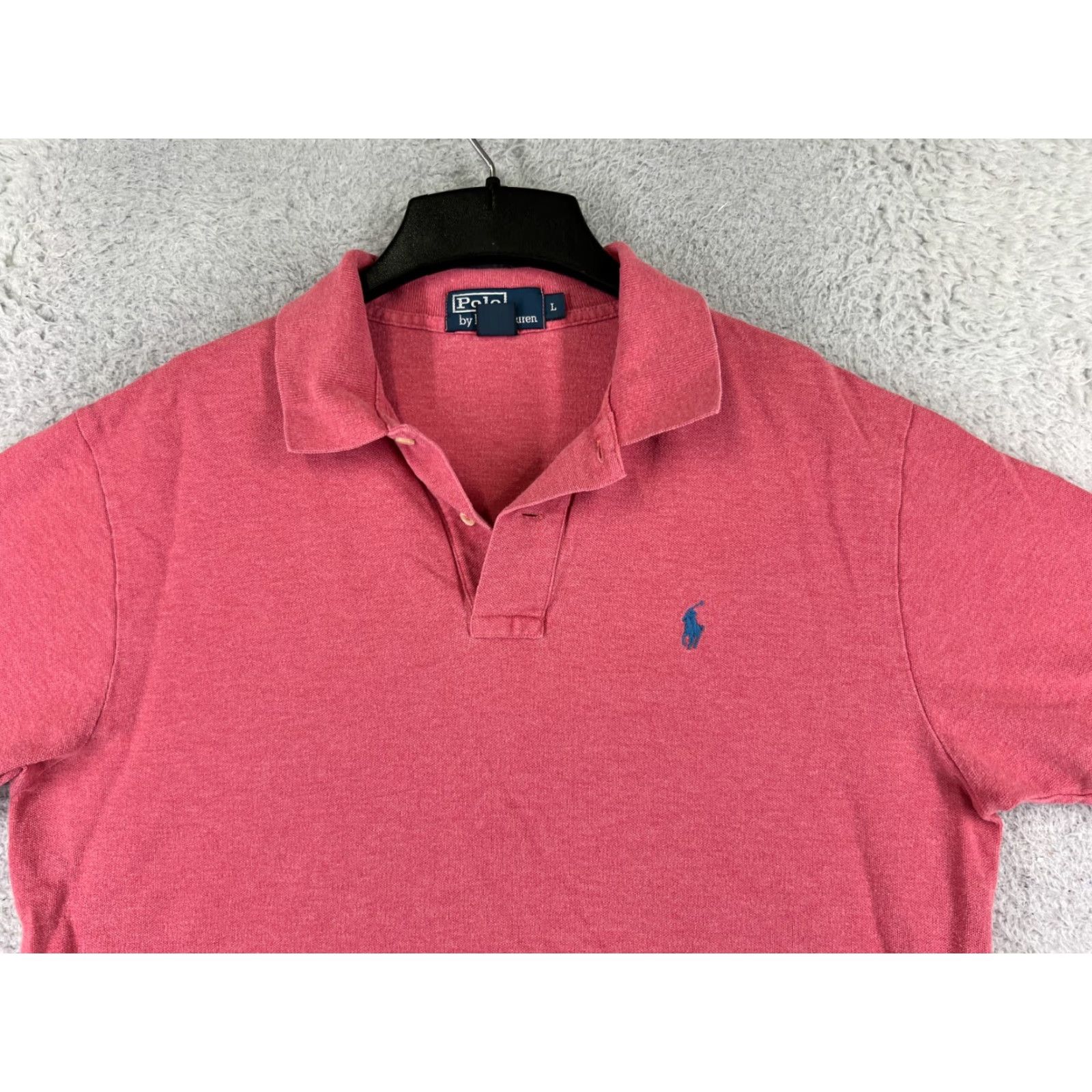Ralph Lauren VINTAGE Ralph Lauren Polo Shirt Men Adult Large Red 100% Cotton Knit Golf Polo Shirt, Classic, Designer, Logo, Embroidered Size US L / EU 52-54 / 3 - 4 Thumbnail