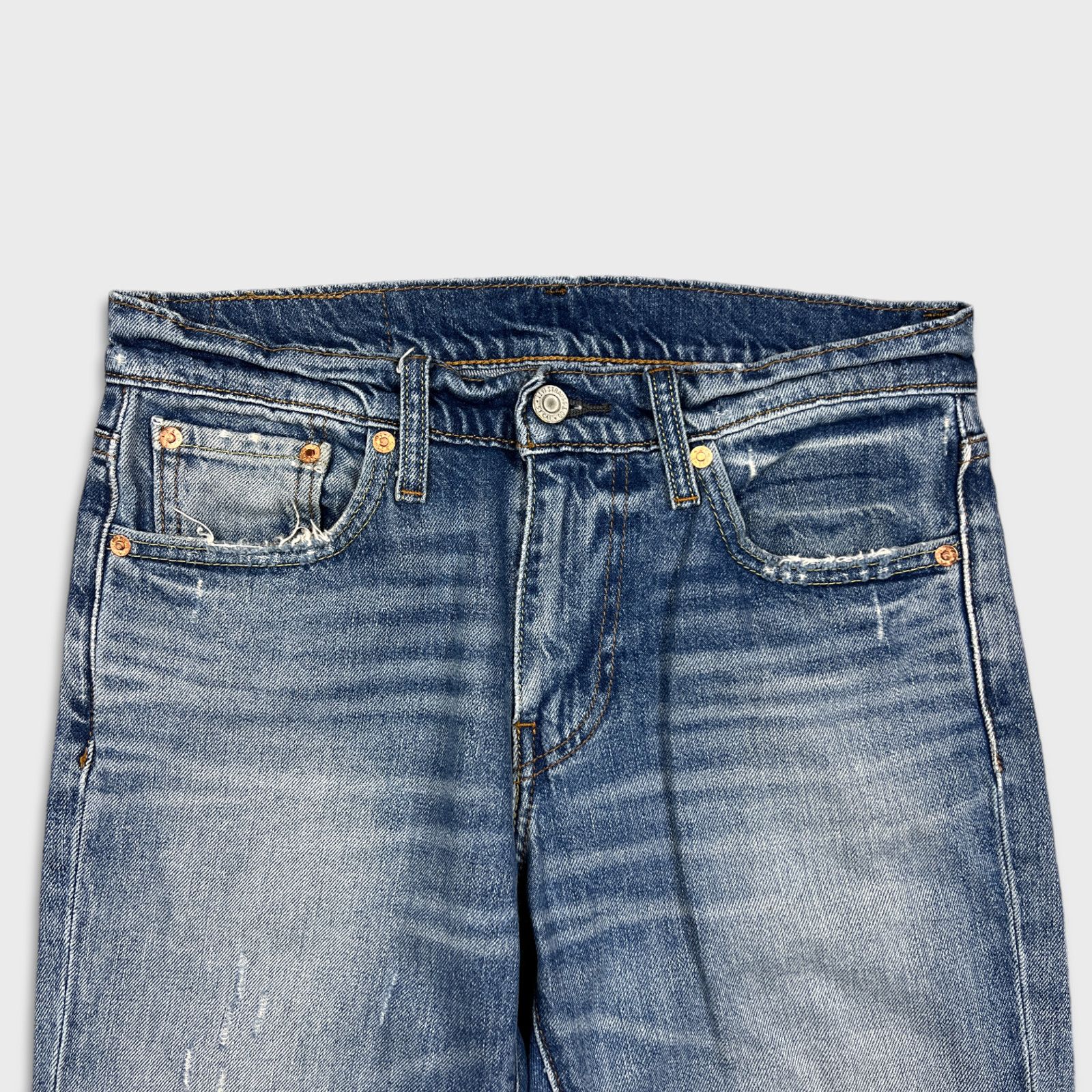 Levi's × Vintage Levi's 511 Jeans 30x31 Slim Fit Distressed Denim Pants Size US 30 / EU 46 - 3 Thumbnail