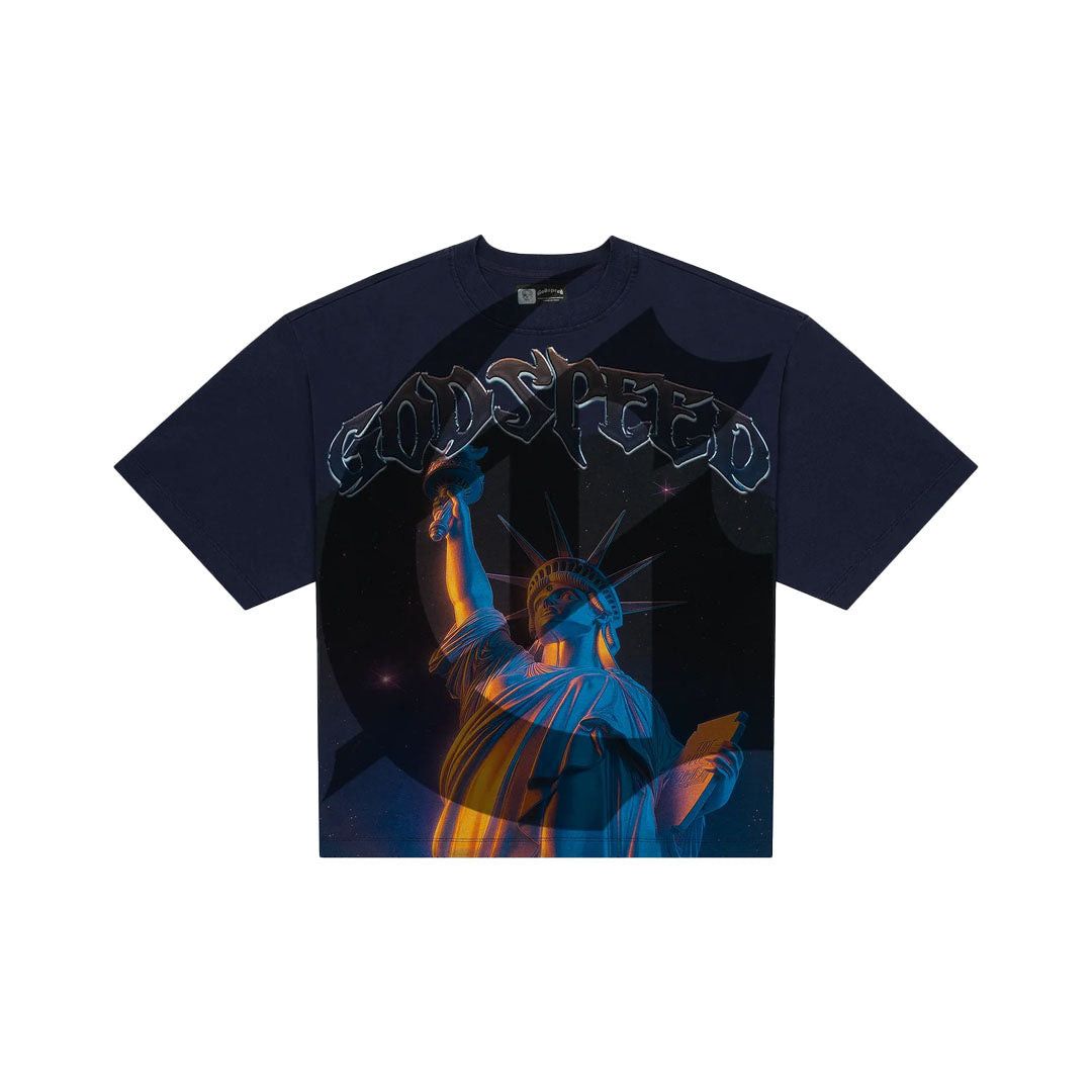 Godspeed Purple City Navy Tee Size US S / EU 44-46 / 1 - 1 Thumbnail