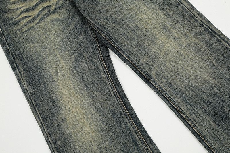 Vintage Distressed Cleanfit washed flared men's jeans Size US 32 / EU 48 - 5 Thumbnail