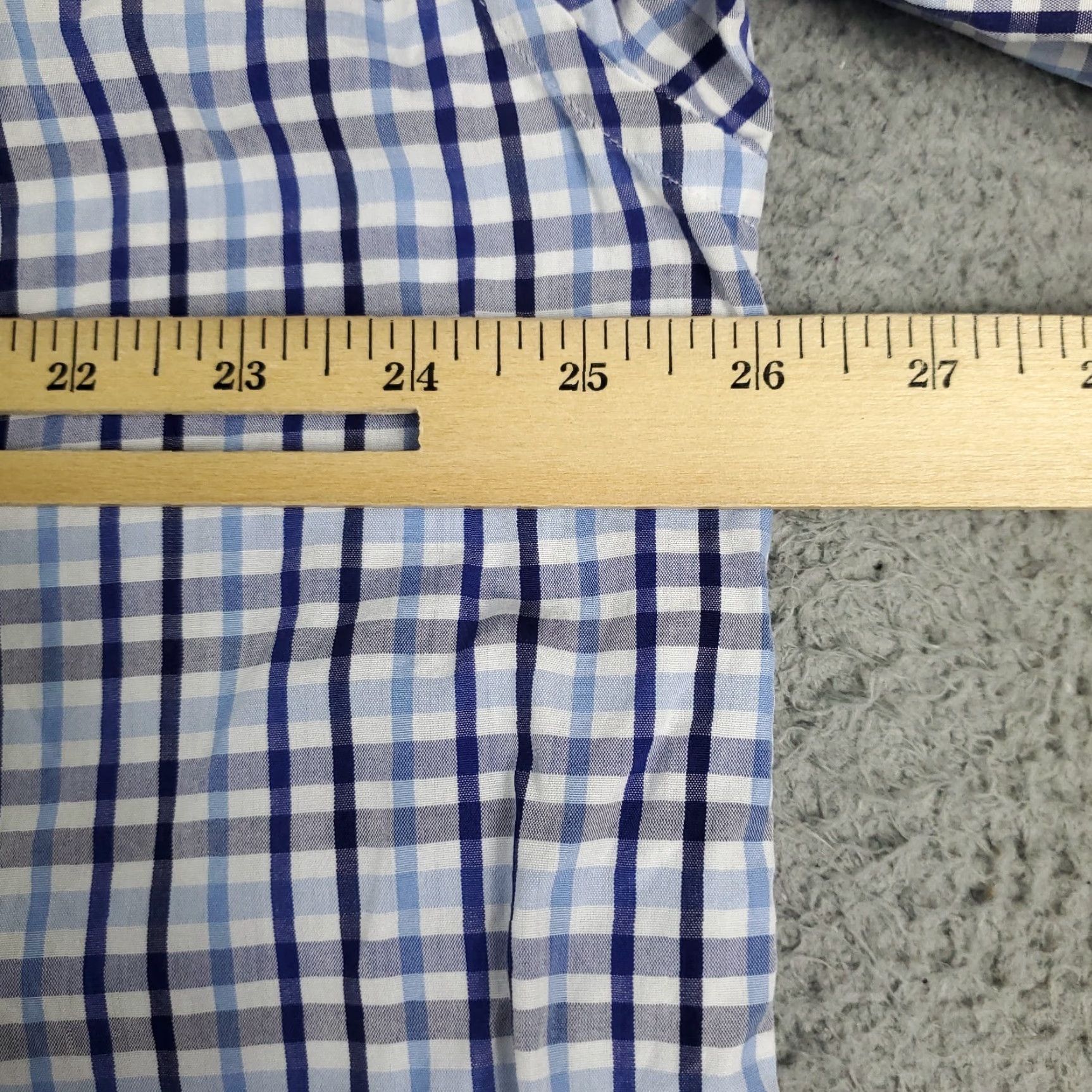 Paul & Shark Paul & Shark Shirt Mens 44 Blue Check Button-Up Short Sleeve Casual Cotton Shirt 44 Blue Men’s Shirt Size US XXL / EU 58 / 5 - 6 Thumbnail