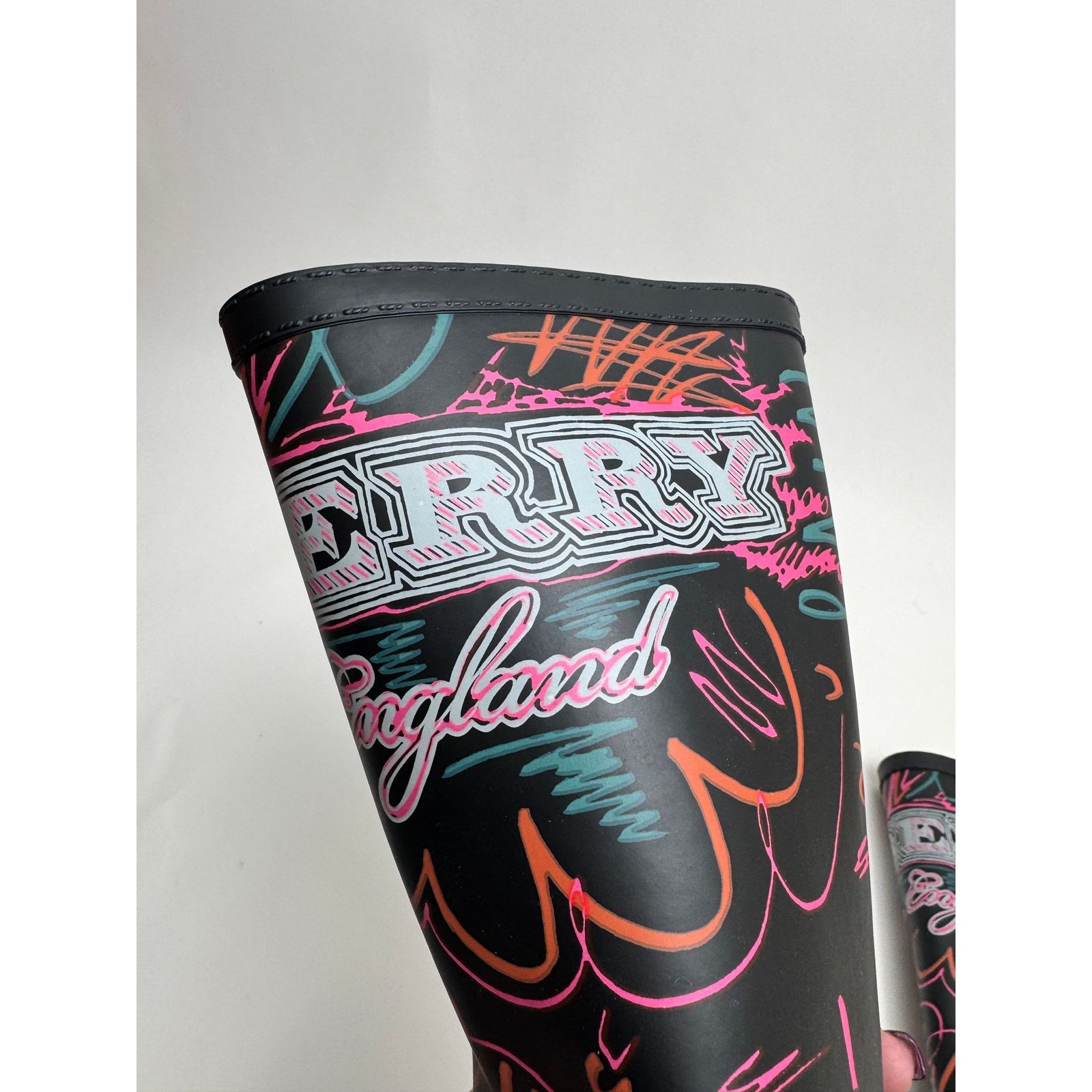 Burberry Burberry Black Doodle Graffiti Rubber Rain Boots Size 35 Size US 5 / IT 35 - 4 Thumbnail