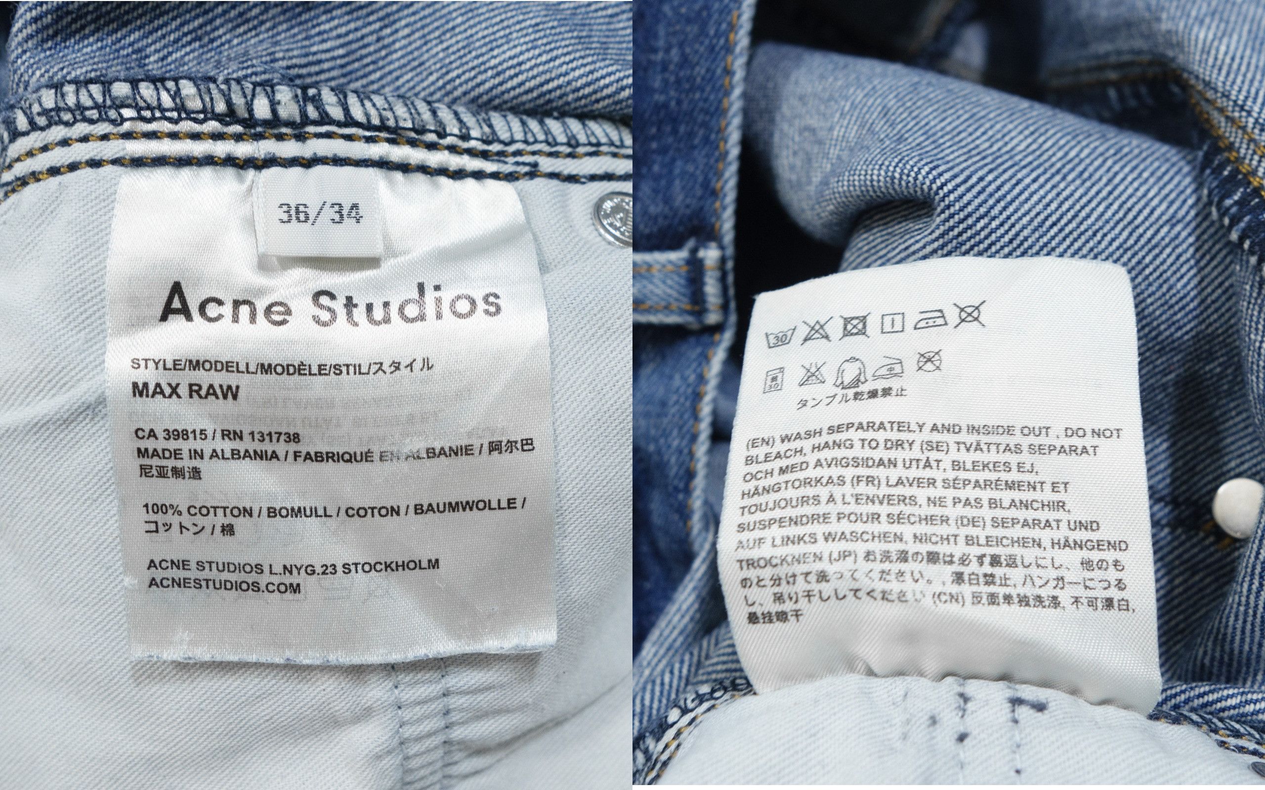 Acne Studios Max Raw Faded Jeans Size US 34 / EU 50 - 8 Thumbnail