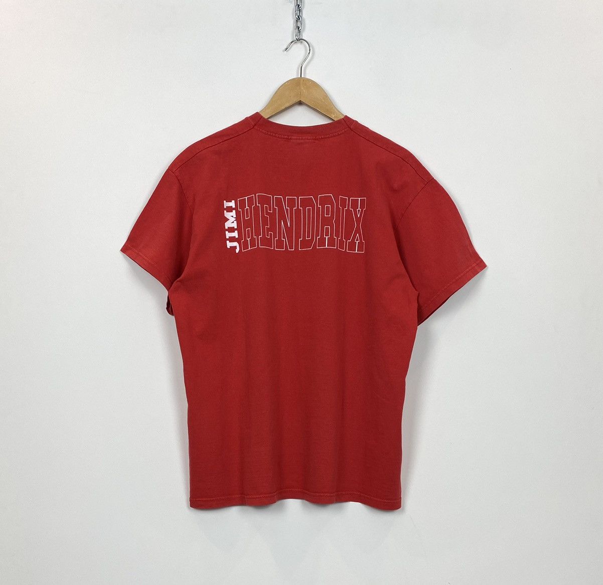 Jimi Hendrix Vintage Jimi Hendrix Short Sleeve T-Shirt Size XL Red Top Size US XL / EU 56 / 4 - 6 Thumbnail