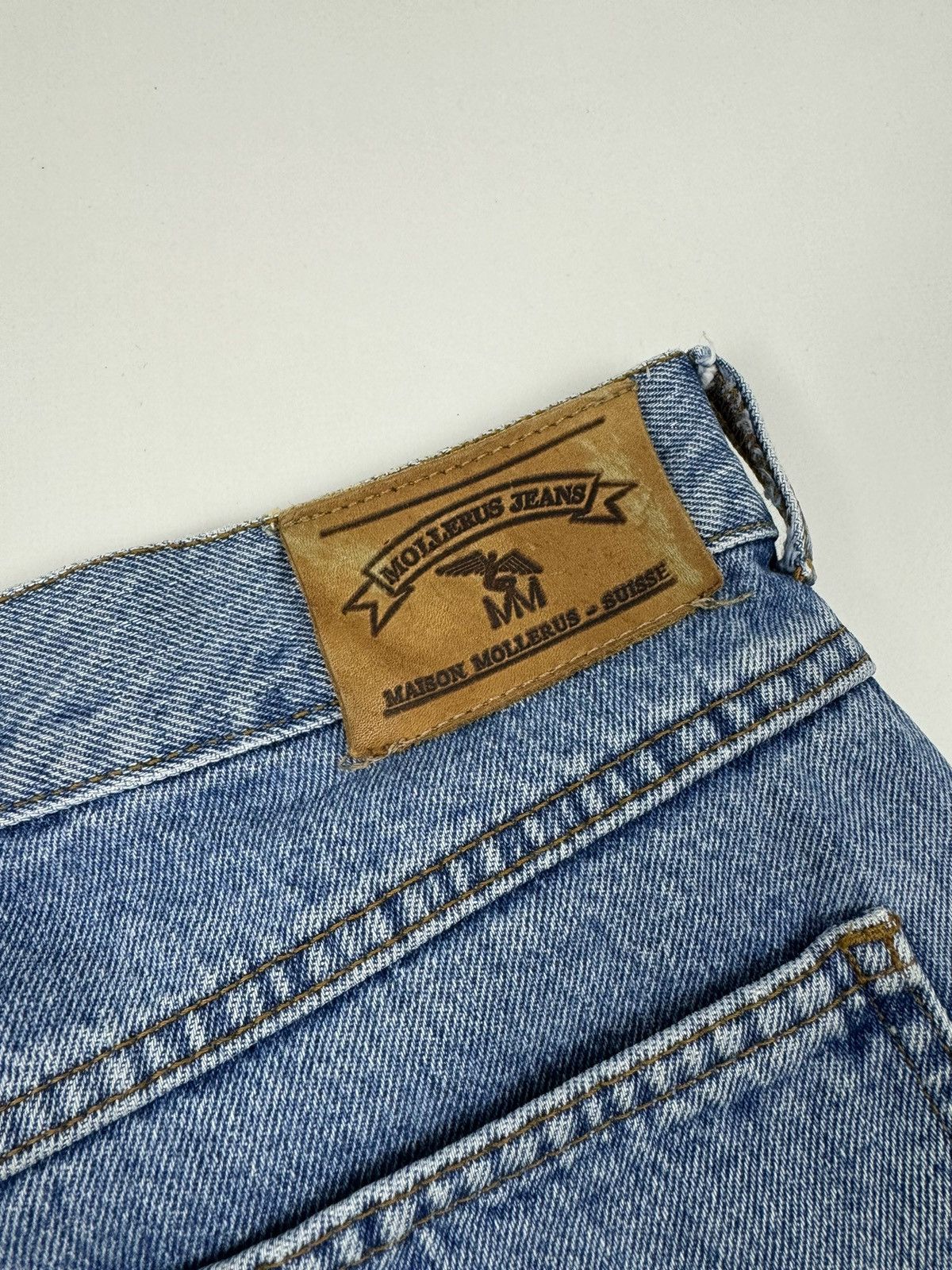 Vintage Vintage Rare Maison Mollerus Washed Denim Jeans Pants Size 30" / US 8 / IT 44 - 13 Thumbnail