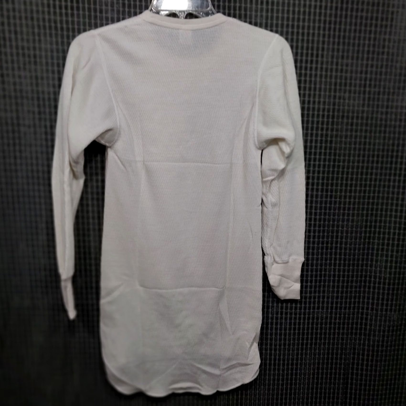 Vintage Morgan Mills Undershirt Mens M Cream Thermal Waffle Knit Base ...