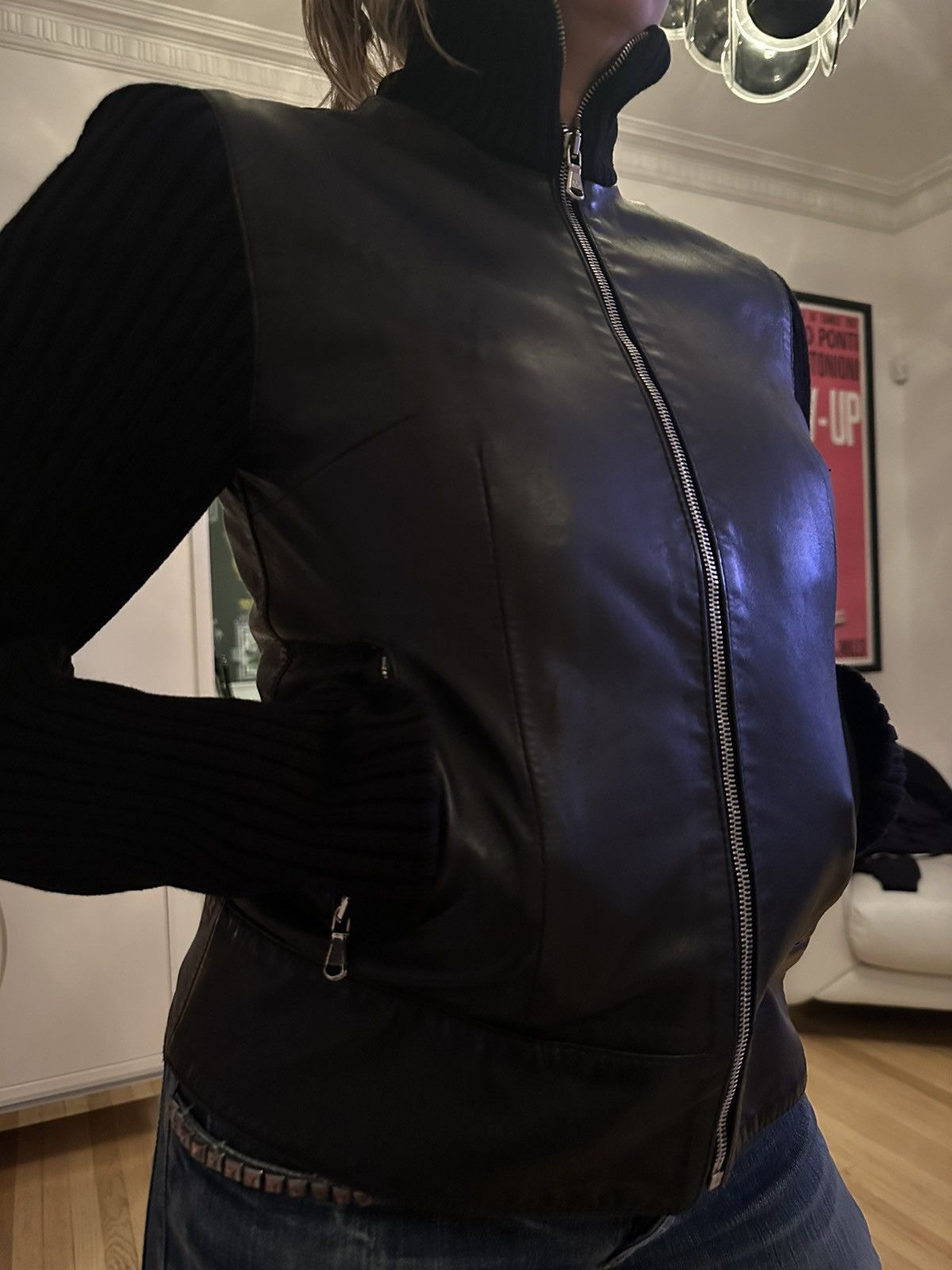 Dolce & Gabbana DOLCE & GABBANA – Vintage Wool & Leather Bomber Jacket Size S / US 4 / IT 40 - 1 Thumbnail