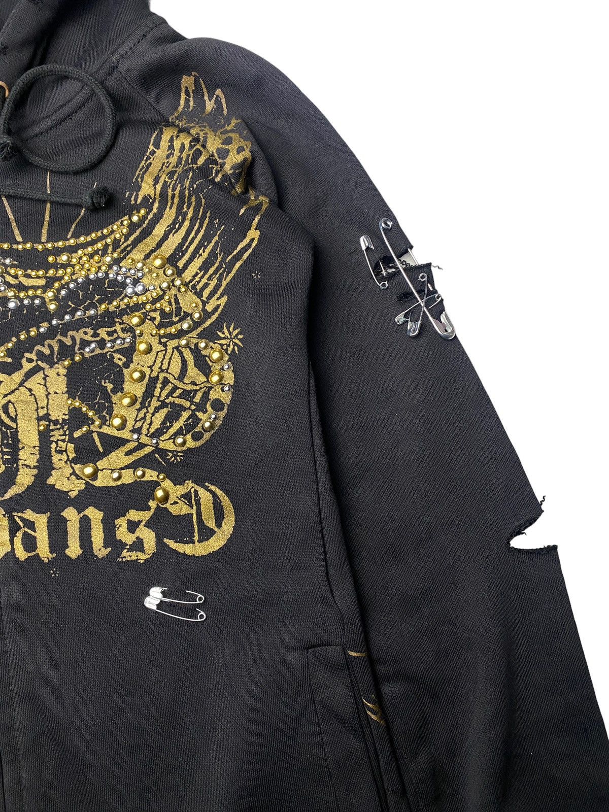 Beauty Beast Ghost of Glamour Pinned Studded Tribal Hoodie Size US XS / EU 42 / 0 - 4 Thumbnail