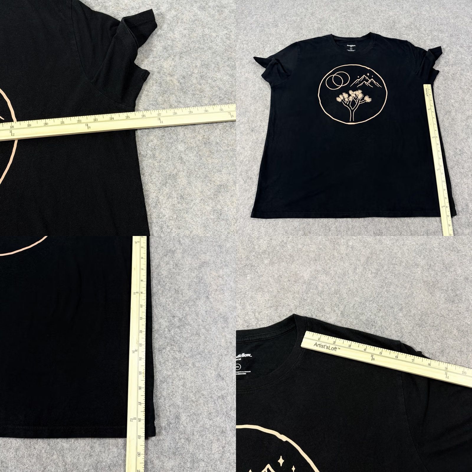 Vintage Goodfellow & Co T-Shirt Men's Graphic Print Joshua Tree Black XXL Regular Chest 51in Short Sleeve Crew Neck Vintage? No (Pre-owned) Size US XXL / EU 58 / 5 - 8 Thumbnail