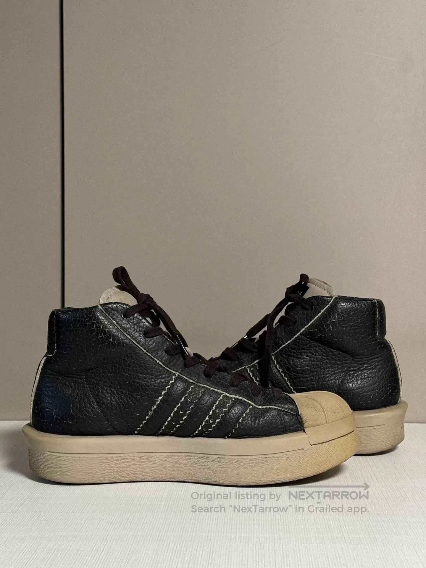 Rick Owens rick owens adidas thick sole sneakers. Size US 9 / EU 42 - 4 Thumbnail