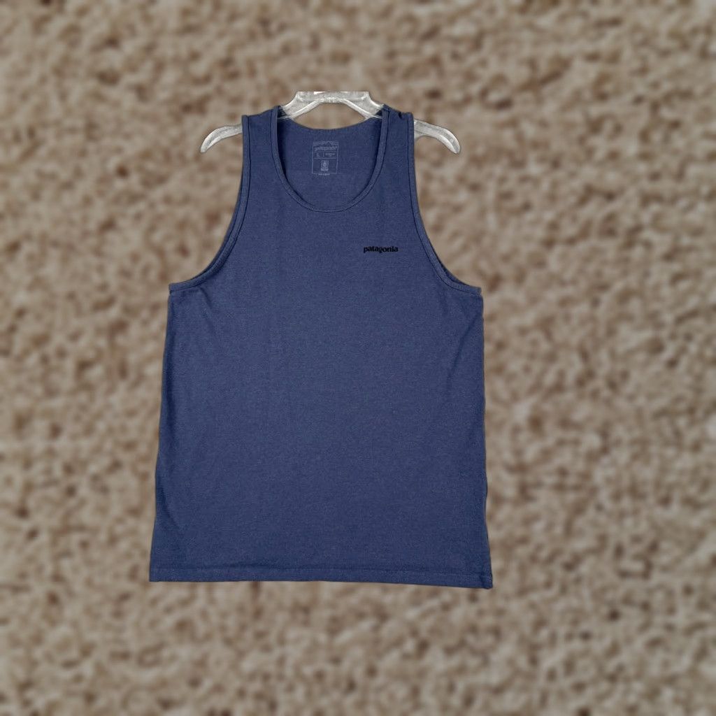 Patagonia Patagonia Shirt Womens Large Blue Tank Sleeveless Cotton Poly Blend Fitz Roy Size L / US 10 / IT 46 - 1 Thumbnail