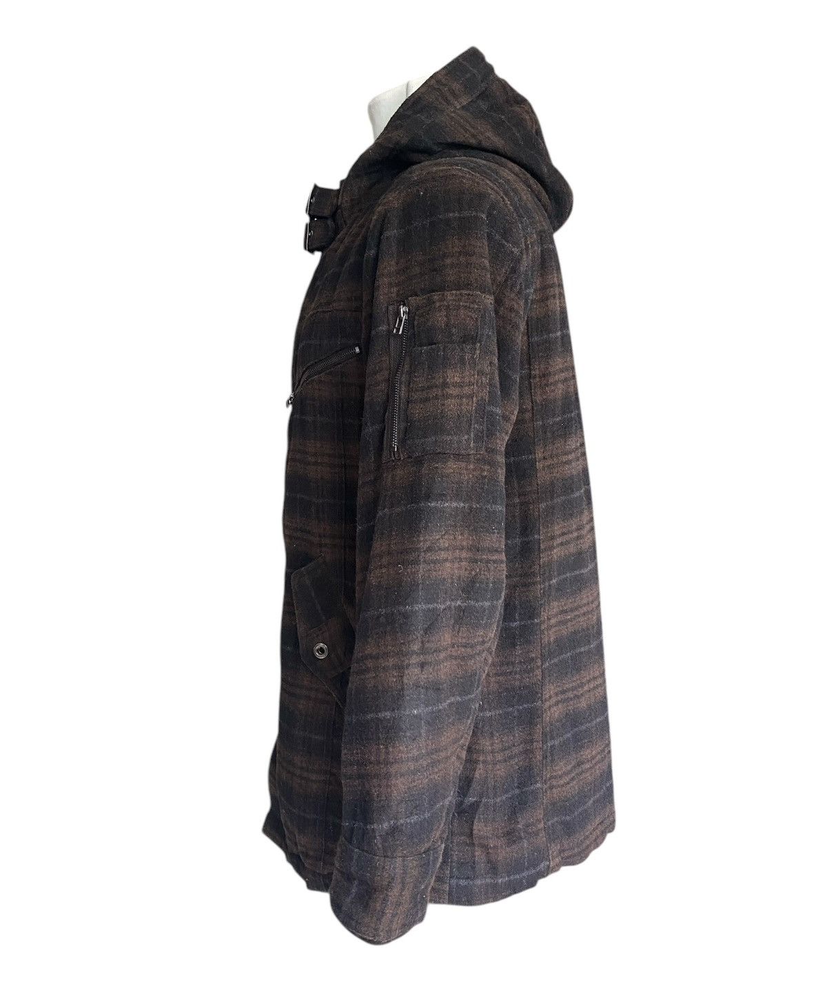 Japanese Brand Vintage CREATE BAREFOOT Plaid Wool Hoodie Jacket Size US XL / EU 56 / 4 - 7 Thumbnail