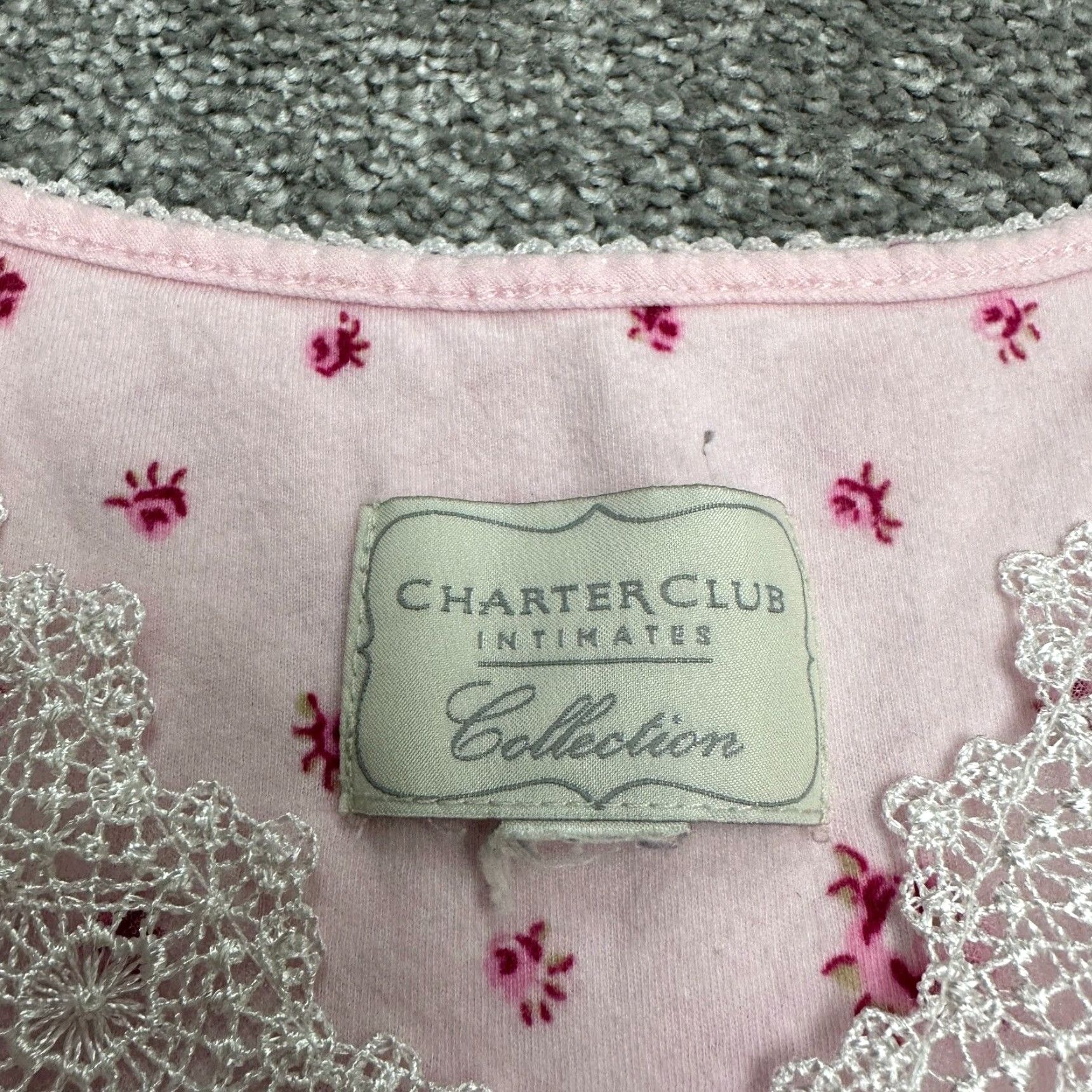 Charter Club Charter Club Intimates Sleepwear Dress Womens Small Pink Floral Lace Nightgown Size S / US 4 / IT 40 - 6 Thumbnail