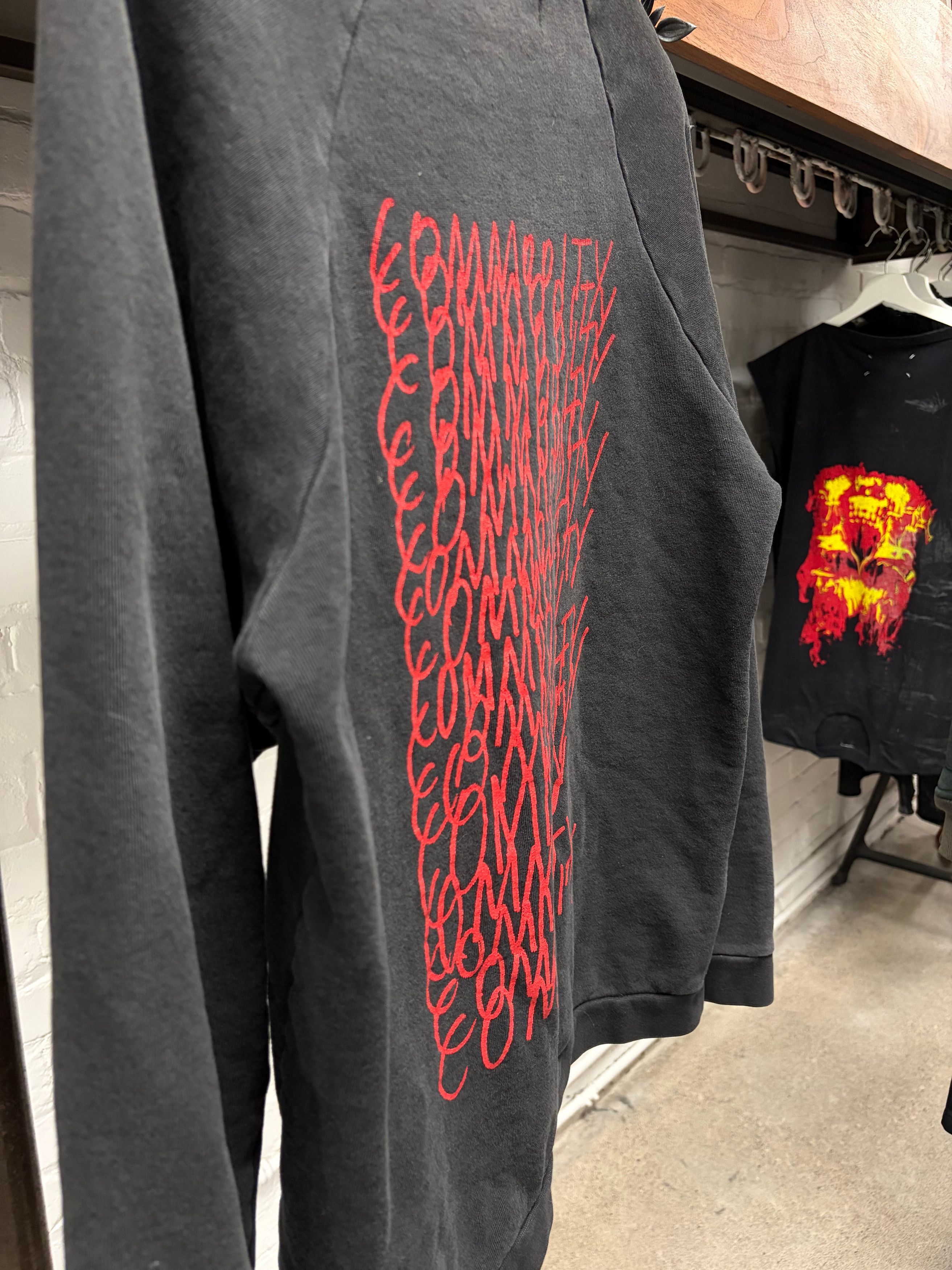 Raf Simons SS2003 Raf Simons ‘Consumed’ Commodity Black/Red Script Sweatshirt Size US S / EU 44-46 / 1 - 2 Thumbnail